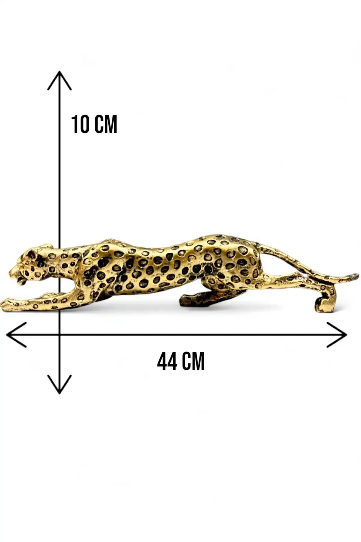 Zarif Peramari Dekoratif Polyester Leopar Biblo Gold-Eskitme ile Evinizi Güzelleştirin