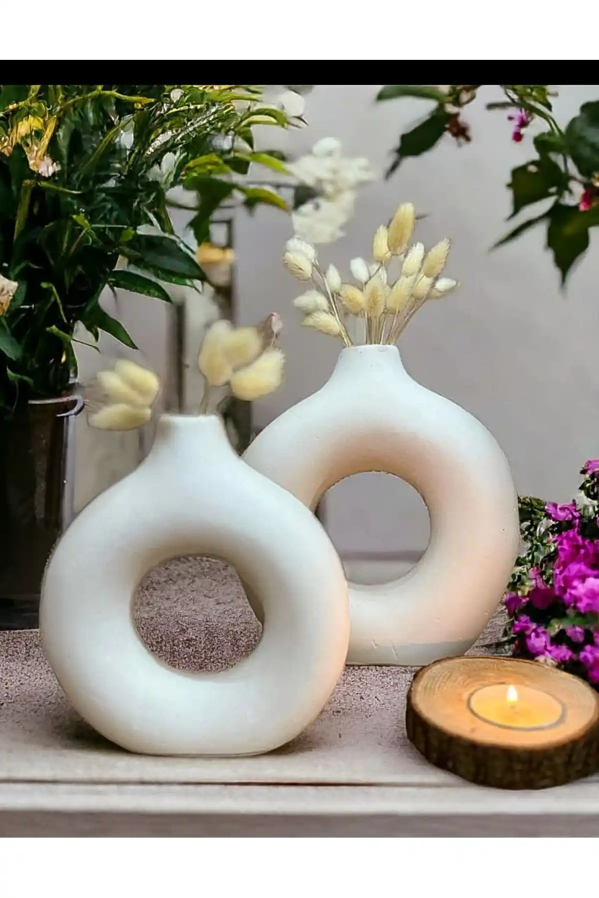 Aymumi Home 2'li Bohem Vazo Özel Tasarım Hediyelik Seti ile Modern Ev Dekorasyonu