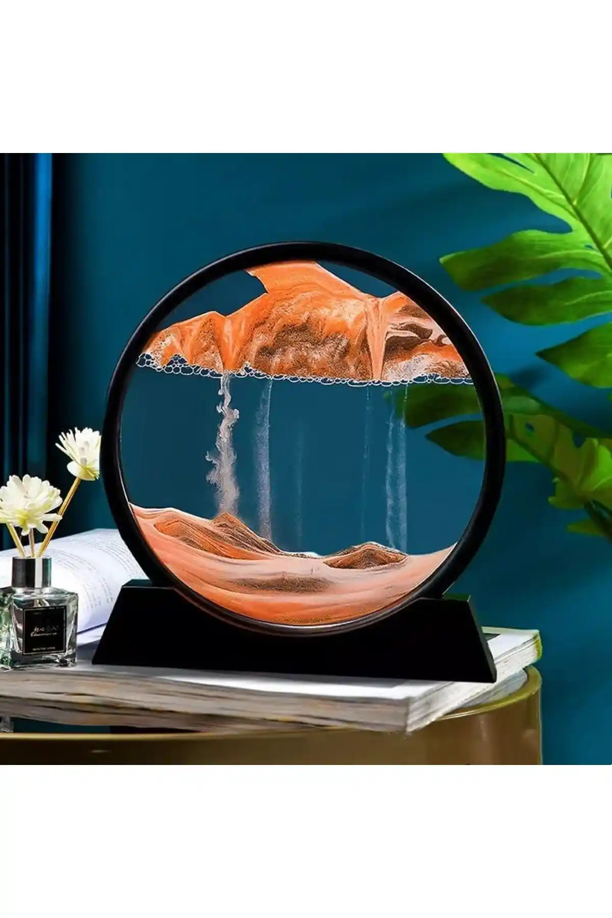 Genel Markalar 3D Cam Hareketli Turuncu Renk Kum Sanatı: Estetik ve Rahatlatıcı Bir Dokunuş