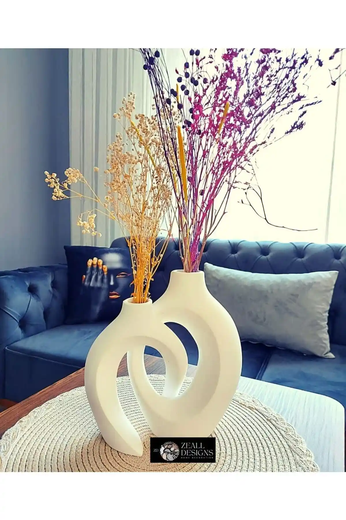 ZEALL DESIGNS Dekoratif Seramik Konsept Vazo Seti: Estetik ve Fonksiyonelliğin Buluşması