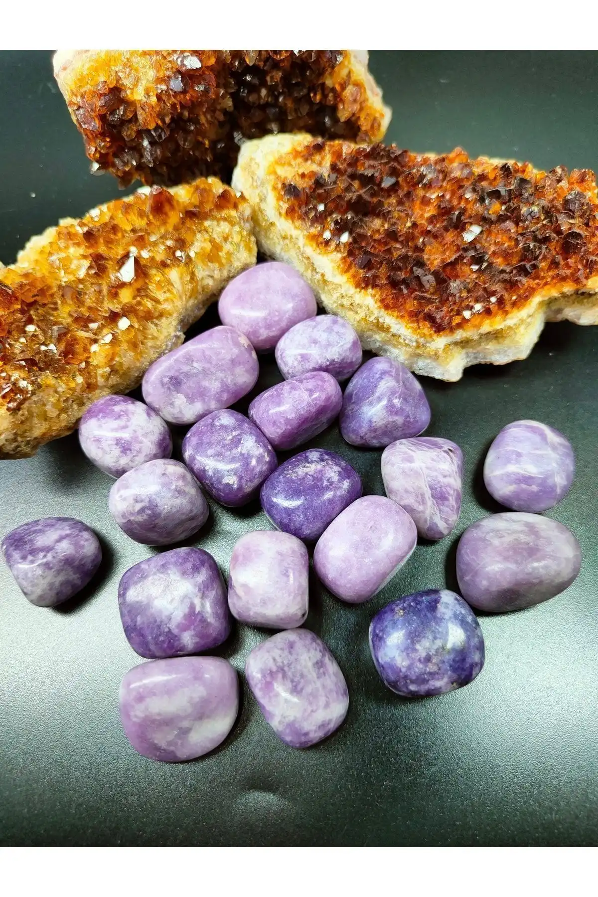 Lepidolit Doğal Taş Tımbıl ile Minimalist ve Estetik Dekorasyon Fikirleri