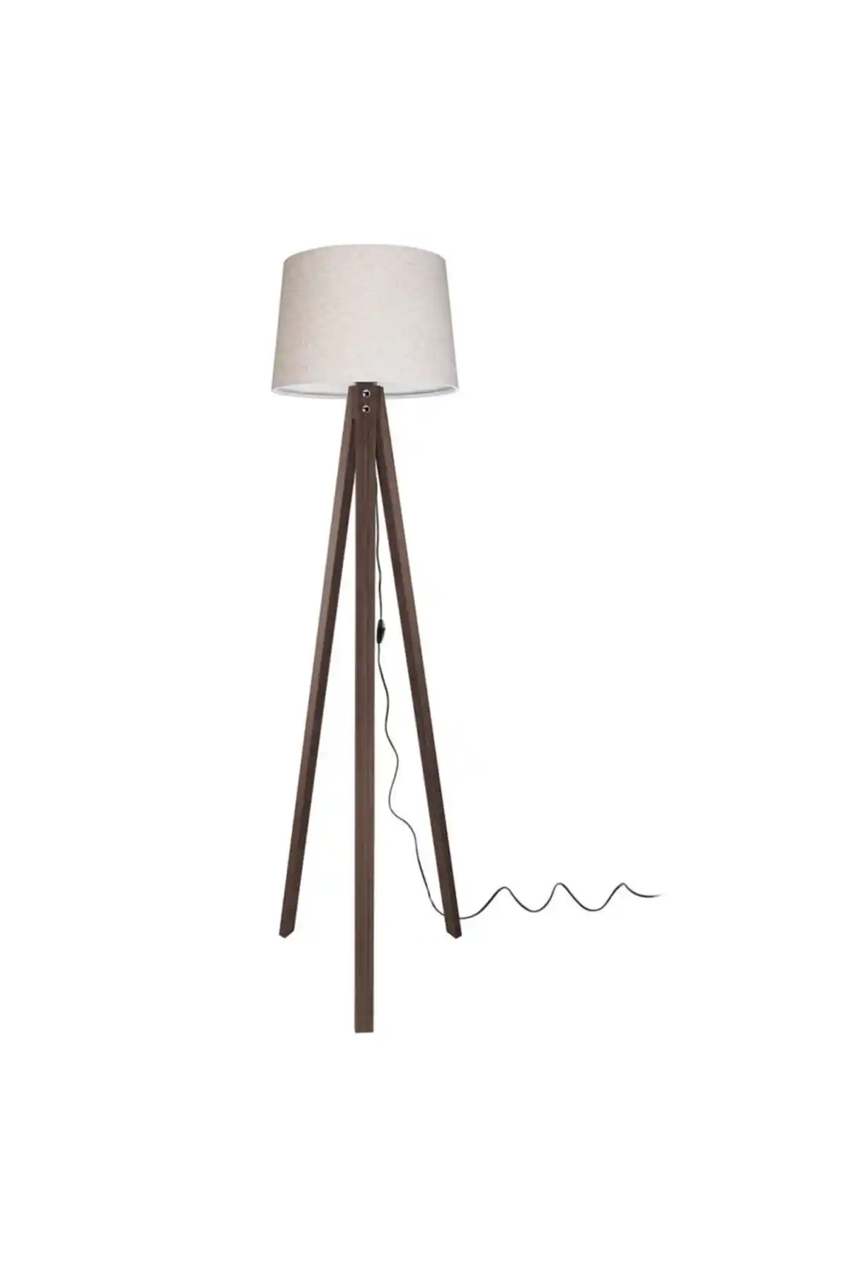 Modelight Deko Lambader Ceviz Ayak / Saroz Şapka ile Modern Bir Atmosfer