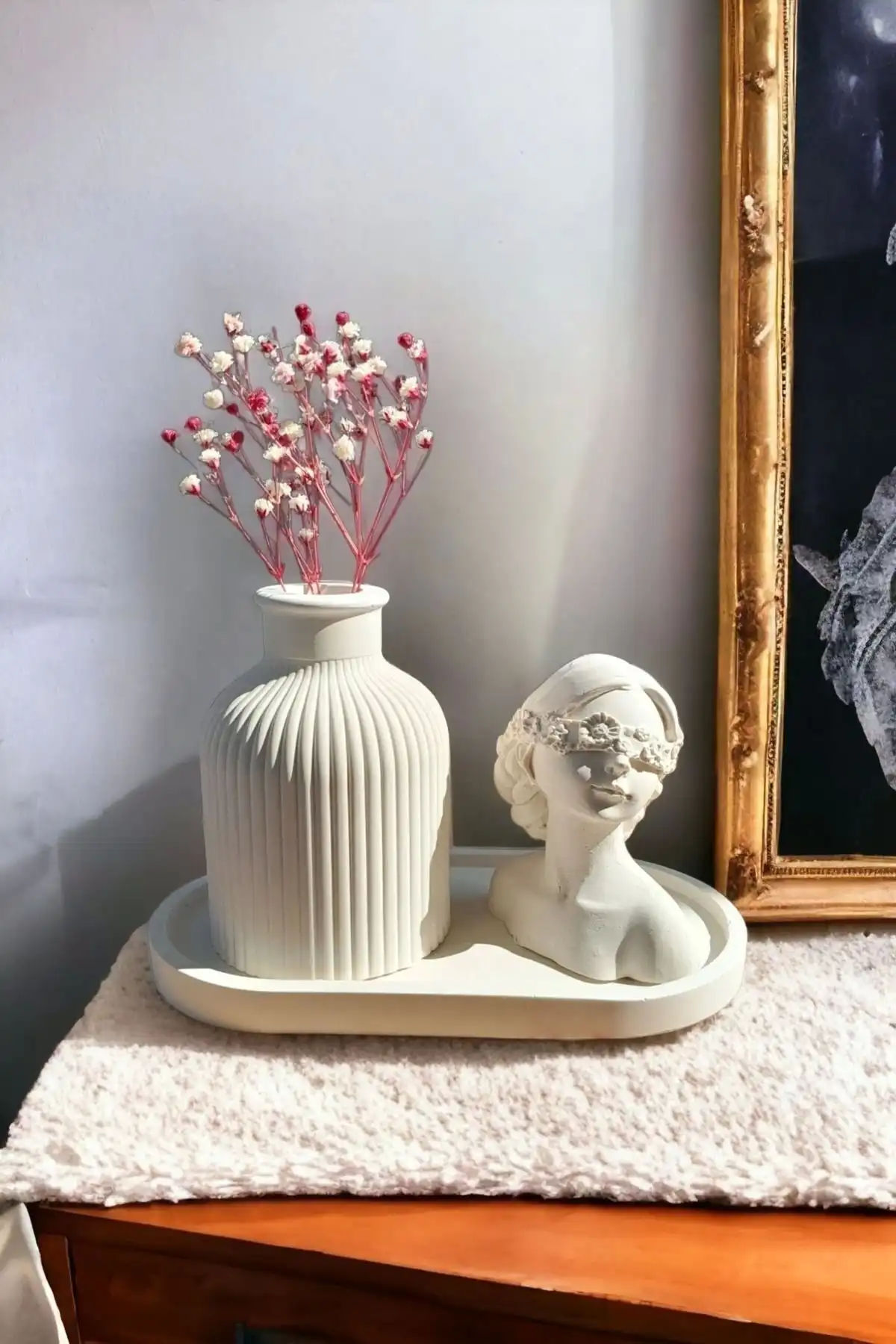 MUJİ STORE Avangard Tasarım Dekoratif Kadın Figür Mini Kuru Çiçek Vazosu Seti İncelemesi