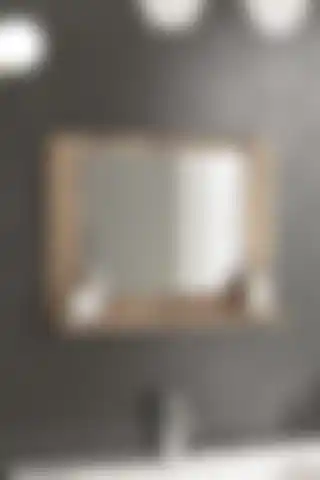 Nysamo 60x45cm Ceviz Raflı Banyo Aynası ile Modern Tasarım ve Fonksiyonellik