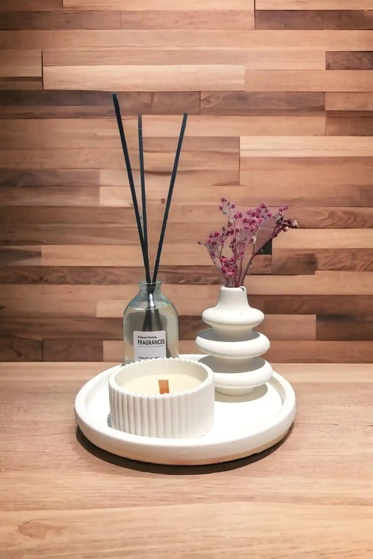 ALLEZA HOME Dekoratif Makaron Vazo ve Fresh Oda Kokusu Seti ile Evinizi Şımartın