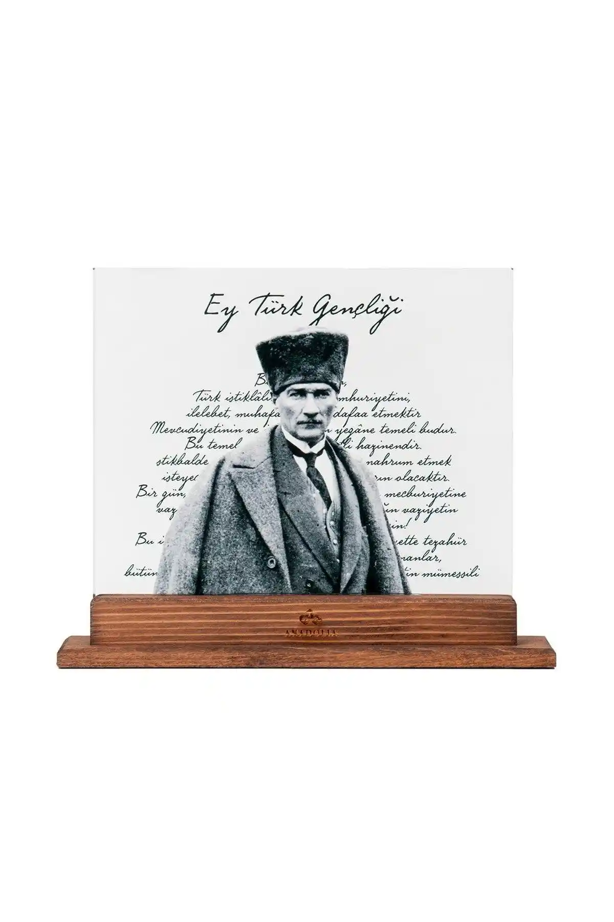 Anadolu Atatürk ve Gençliğe Hitabe: Modern Cam Dekoratif Obje Tasarımı