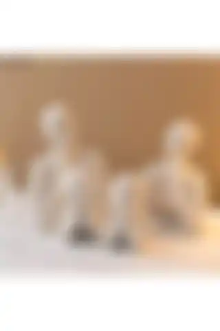 Modern ve Estetik LİNECRAFT İki Çocuklu Aile Objet Biblo Heykel ile Dekorasyon
