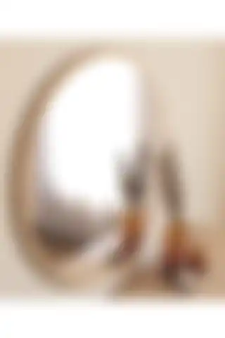 Nysamo 45 cm Safir Meşe Dekoratif Yuvarlak Ayna ile Estetik ve Fonksiyonellik