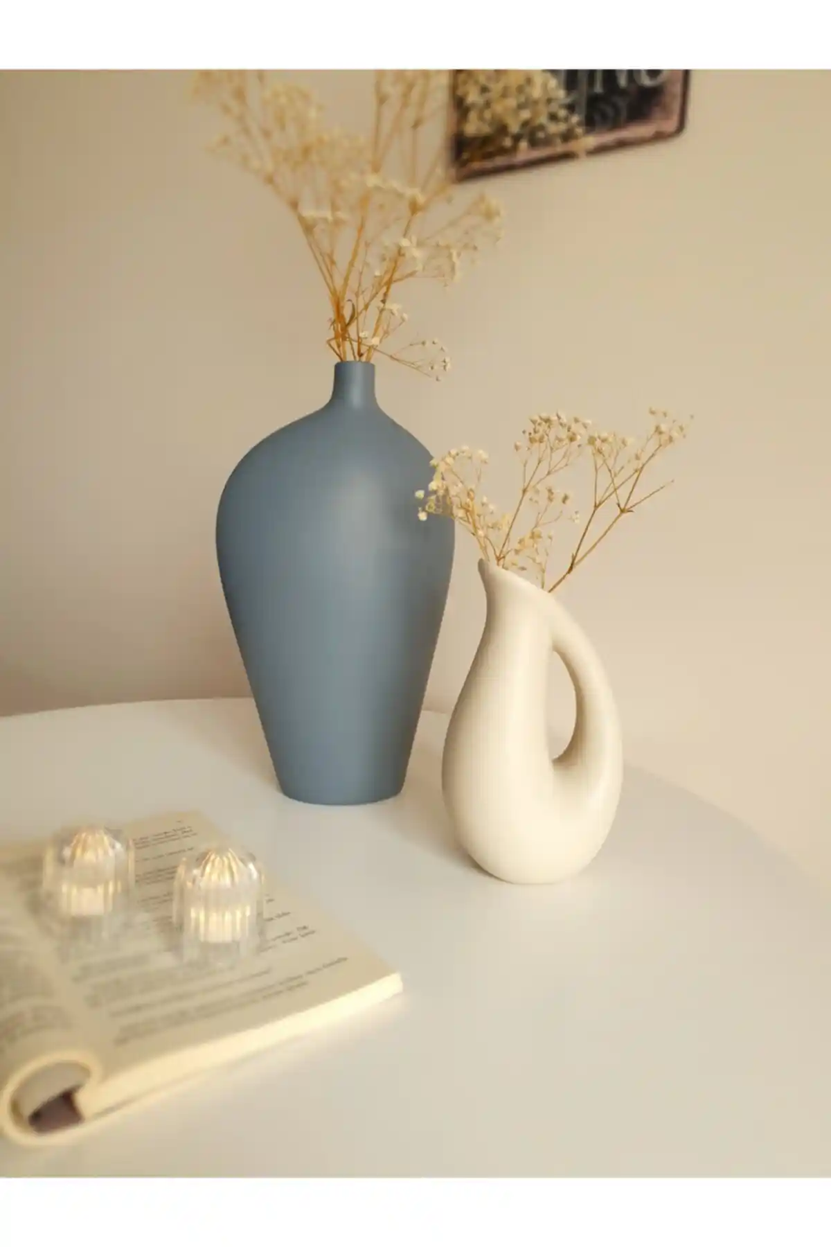 Panoramas Home Seramik Vazo İkili Set: Şıklık ve Fonksiyonelliği Yakalayın