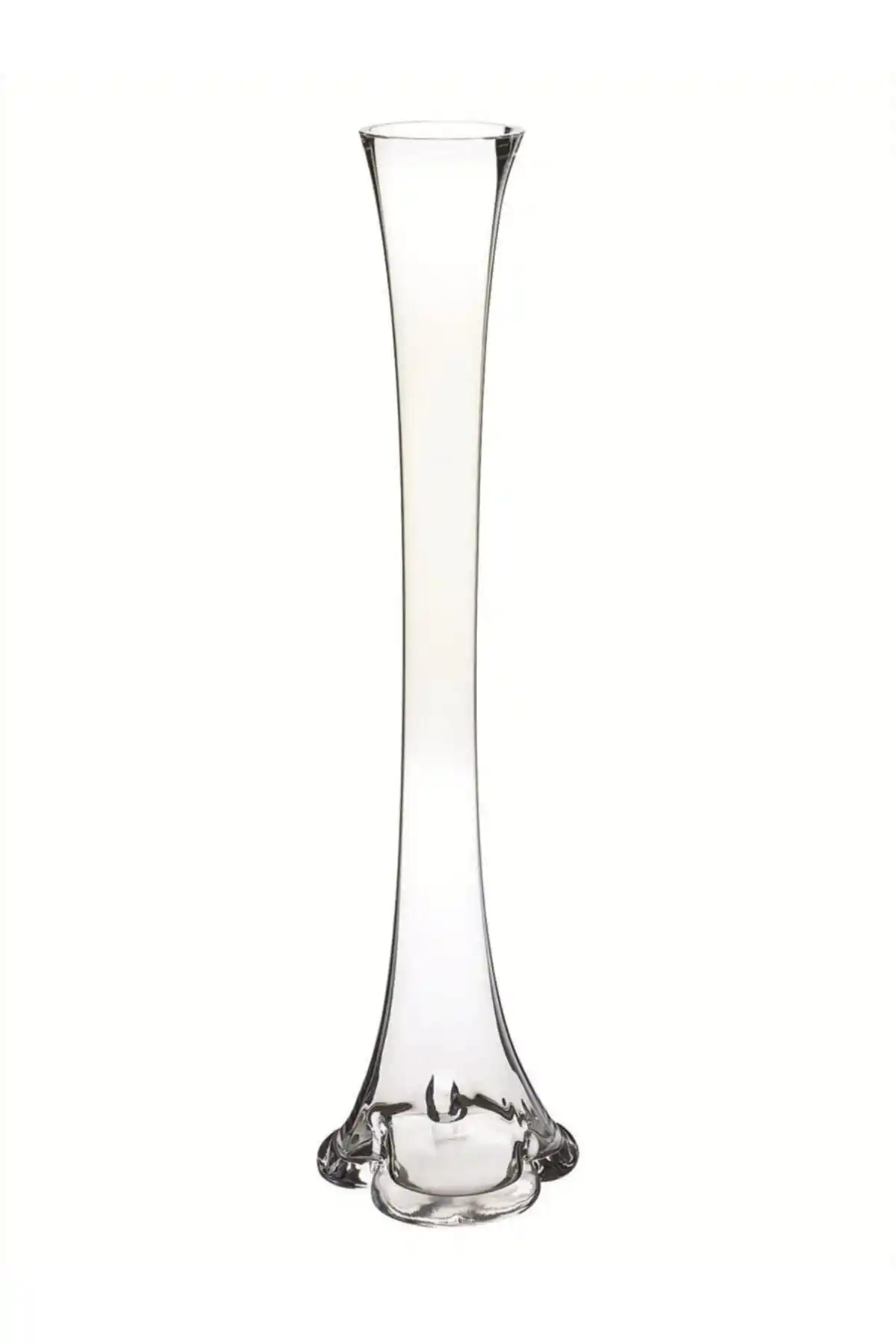 Uzun Fil Ayağı Cam Vazo - Zarif Tasarımı ve Yüksek Kalite ile Her Mekâna Uygun