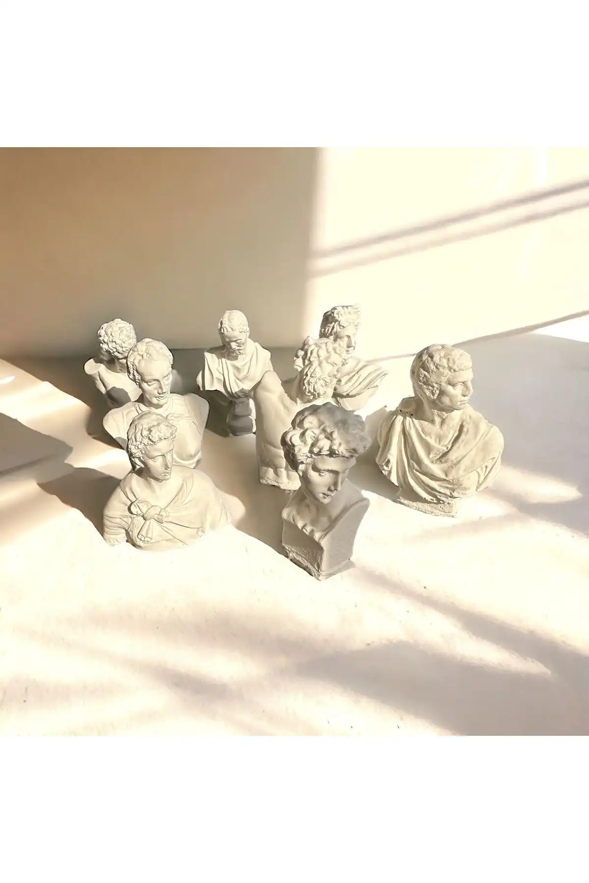 NOCHE DECOR Antik Çağ Mini Heykel Seti: Modern Dekorasyon için Şık Bir Seçenek