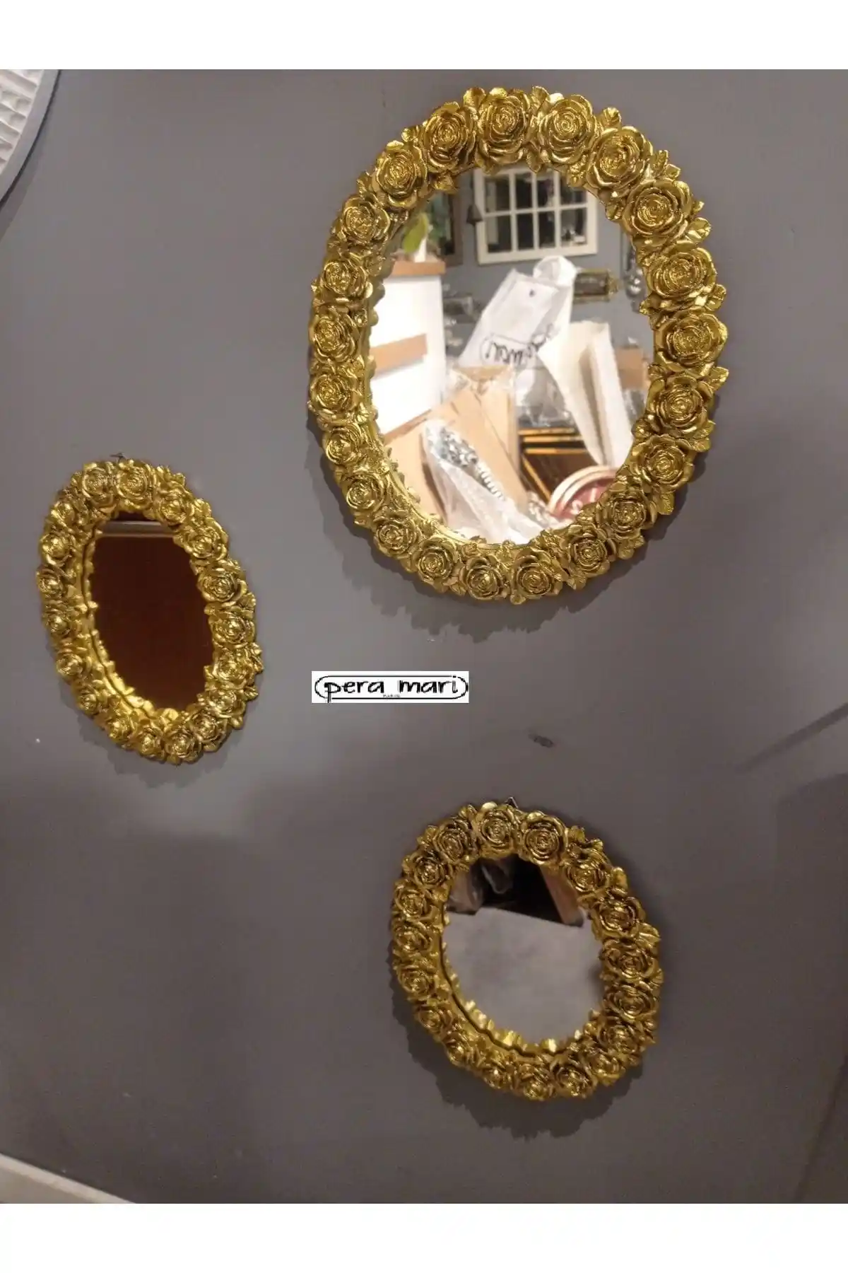 Peramari Dekoratif Polyester Üçlü Otantik Çiçek Desenli Ayna Takımı Özellikleri ve Kullanımı