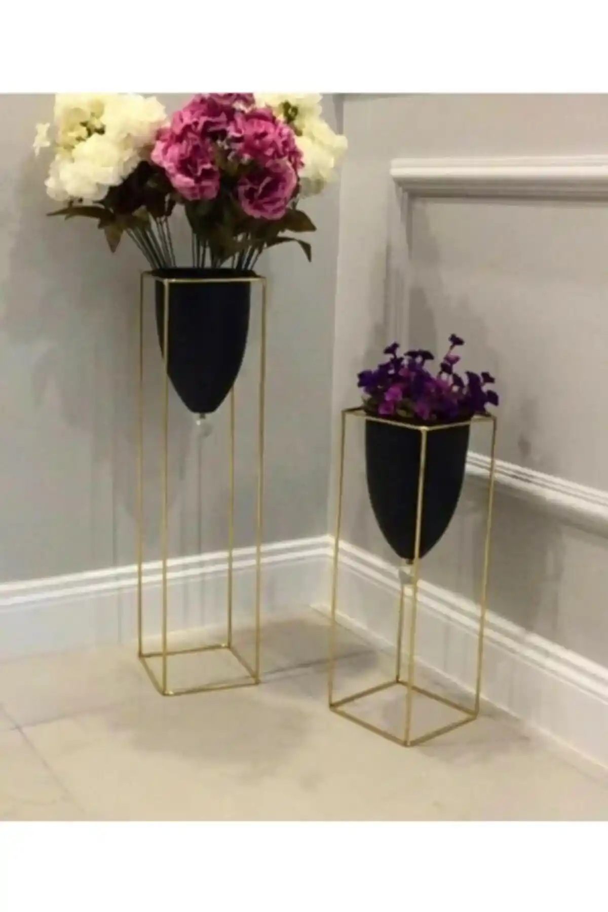 Tasarım Evi Dekoratif 2'li Krom Kaplı Çiçeklik Saksılık Ürün İncelemesi