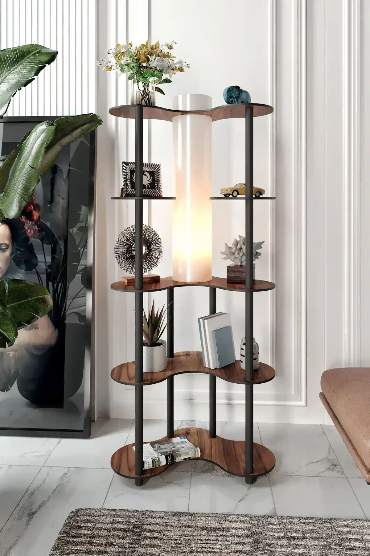 Messer MARİPOSA Lambader Kitaplık: Estetik Tasarım ve Kullanıcı Dostu Özellikler