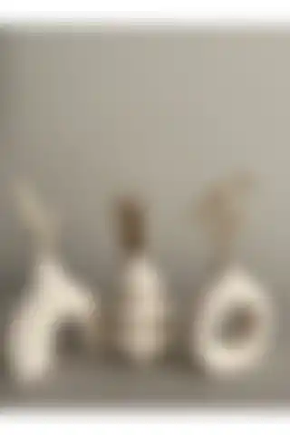 Dekoratif Nordic Vintage Efektli Minimalist 3’lü Vazo Seti ile Modern Alanlar Yaratın