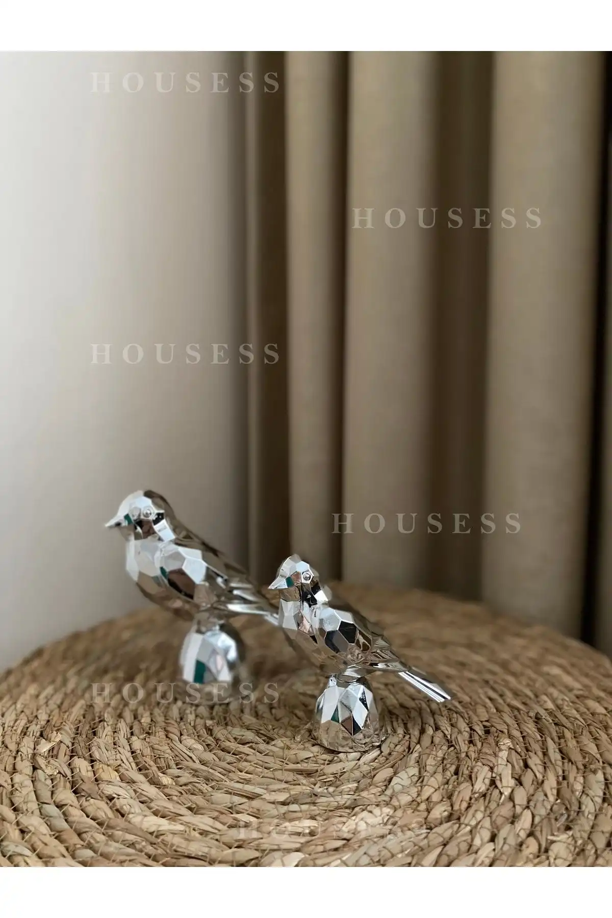 Housess 2'li Kuş Biblo Süs Seti ile Modern Dekorasyonunuza Şıklık Katın
