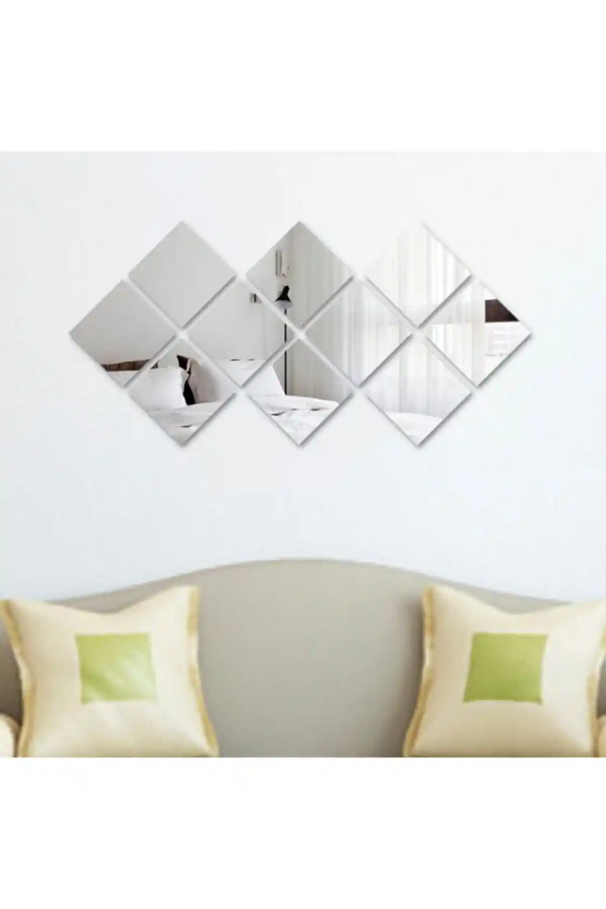 Wooden Factory Dekoratif Kare Pleksi Ayna Gümüş: Modern ve Kullanıcı Dostu Seçenek