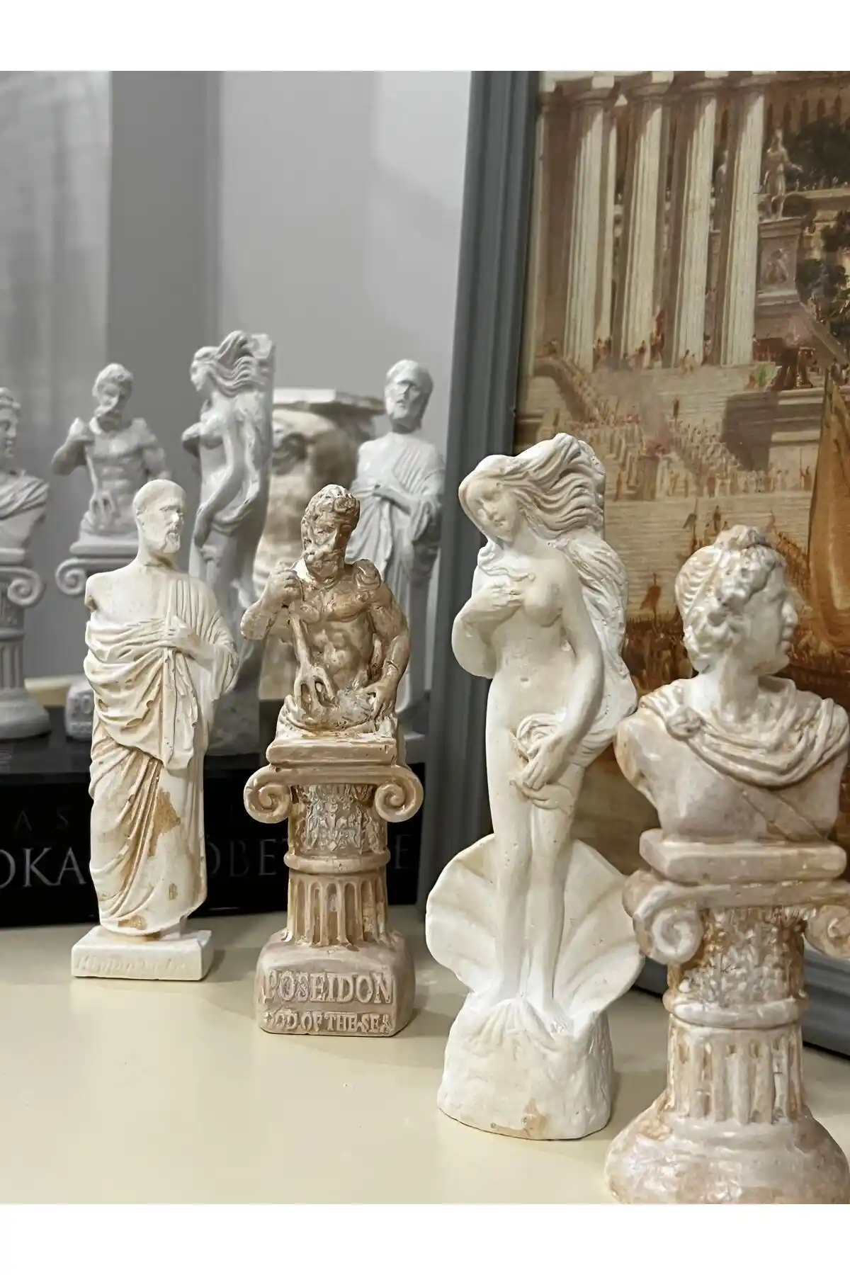 Arthurcusor Dörtlü Minimal Antik Yunan Biblo ile Evinize Estetik Katın