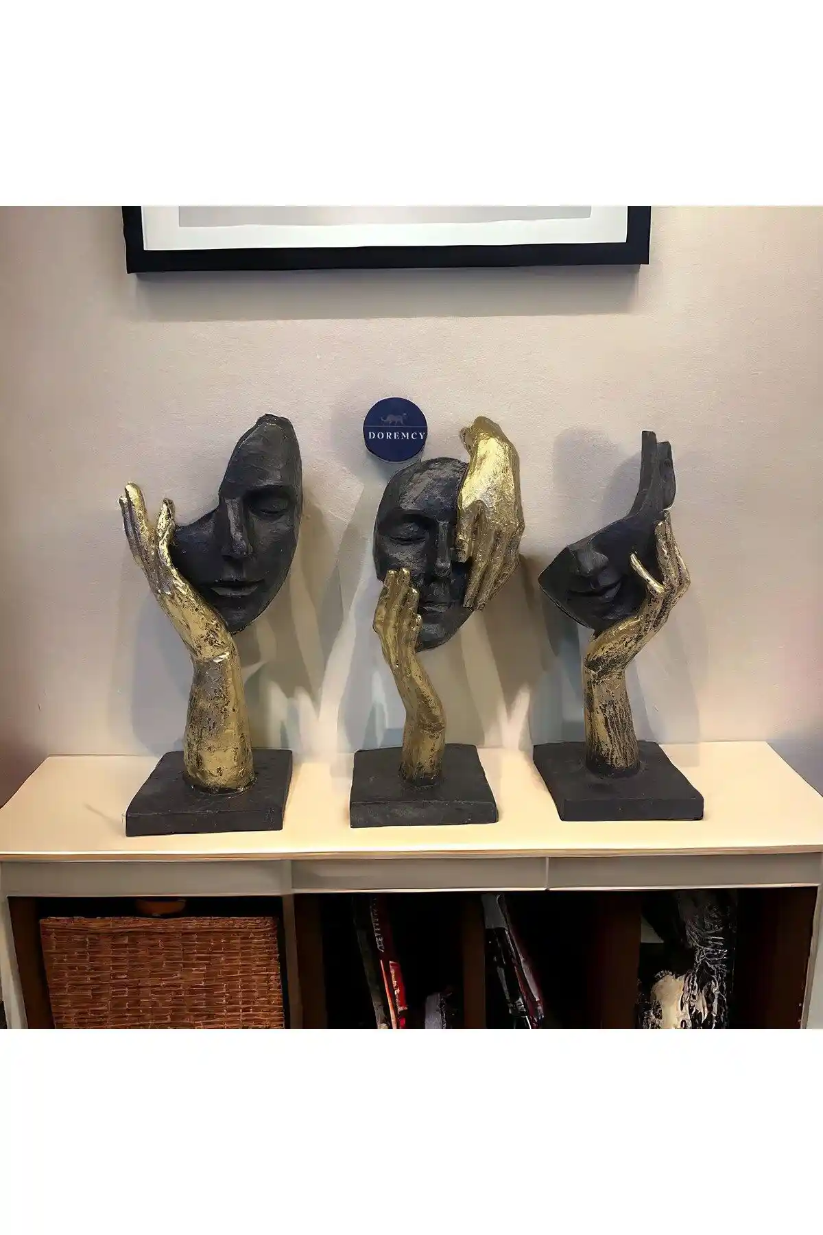 Doremcy Dekoratif El Detaylı 3'lü Biblo ve Aksesuar Seti ile Estetik ve Fonksiyonellik