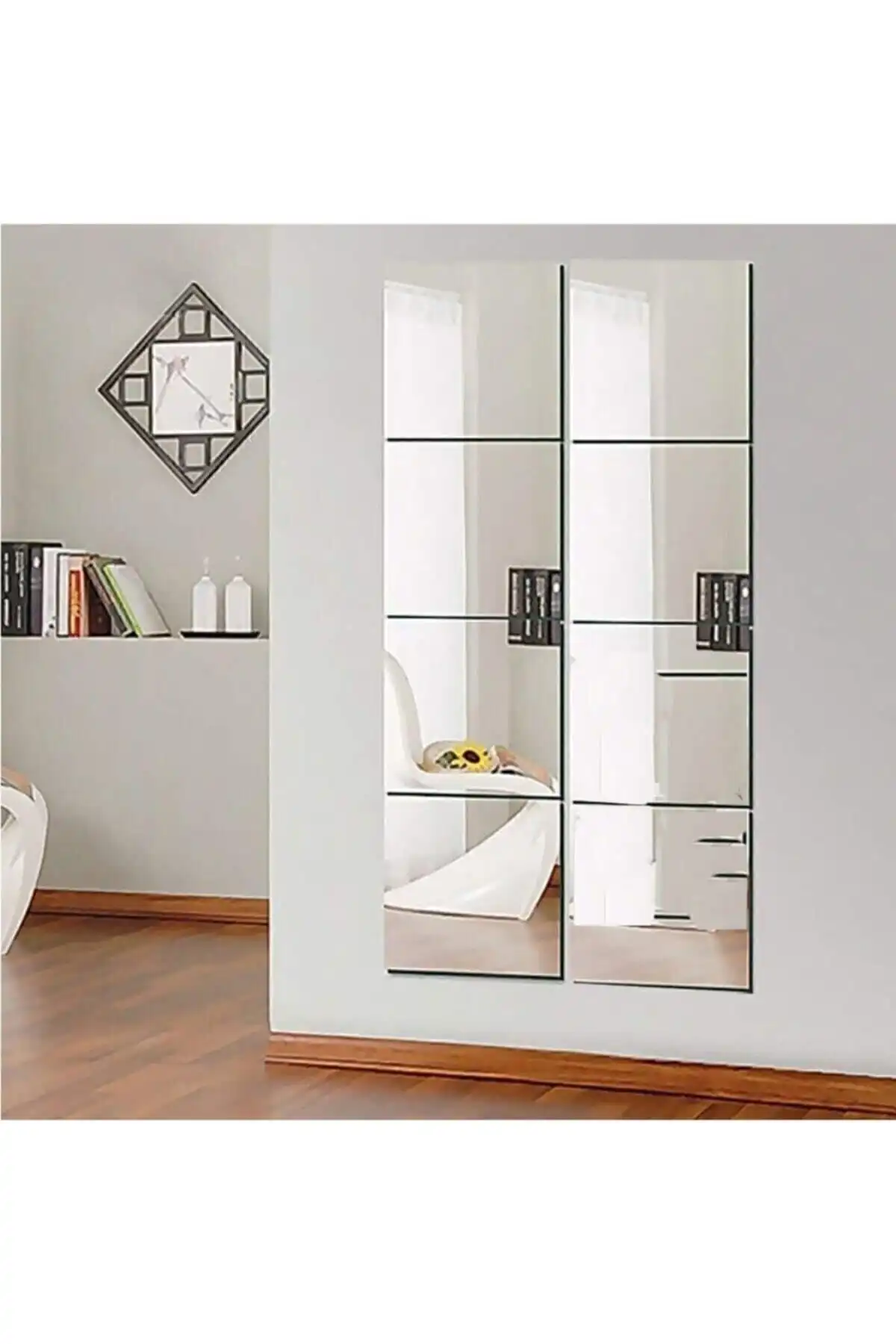 ART ELEGANCE Kare 8 Parçalı 30x30 Pleksi Boy Aynası – Estetik ve Fonksiyonel Çözüm