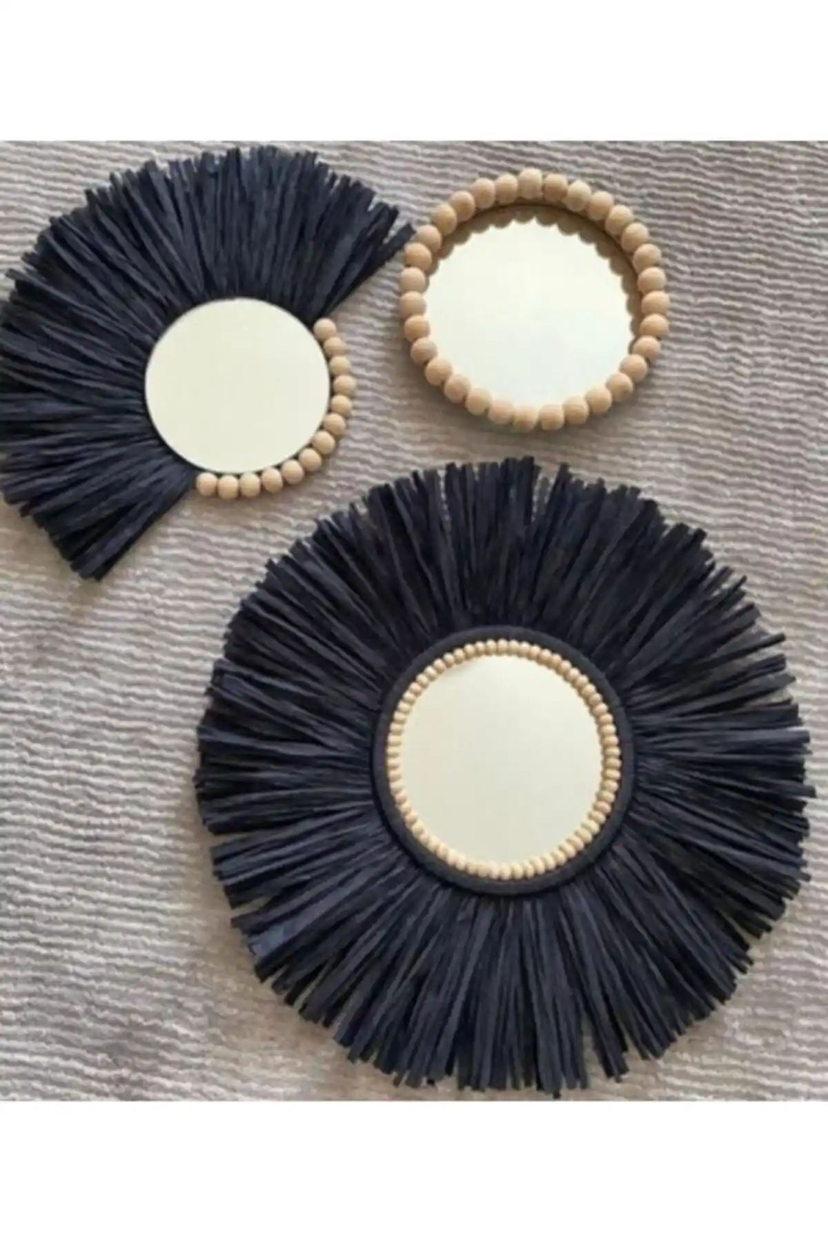 ESA AKSESUAR Siyah Rafya Duvar Seti ile Modern Dekorasyon Çözümleri