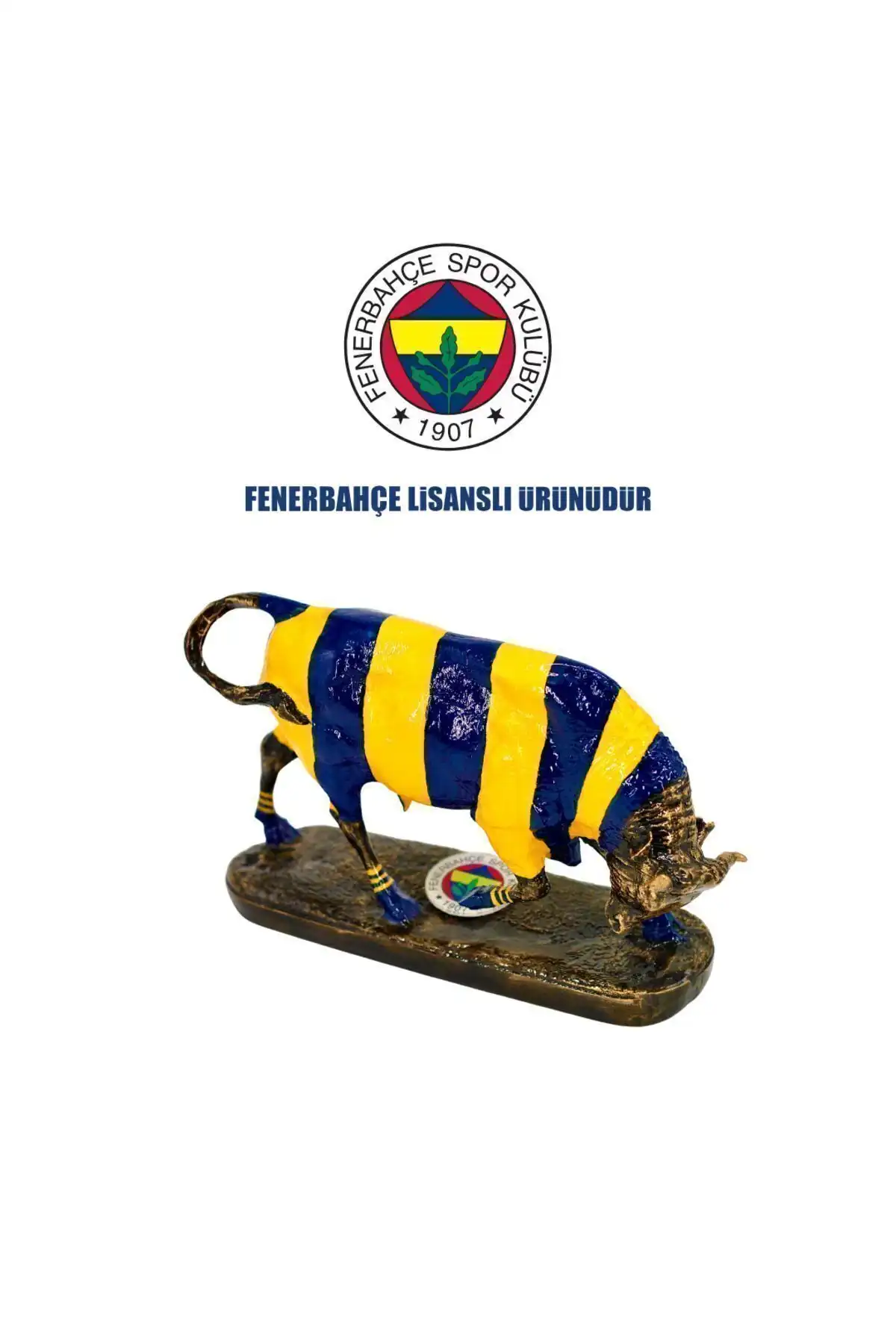 Fenerbahçe Lisanslı Kadıköy Boğa Biblo Heykeli ile Takım Tutkusunu Yansıtın
