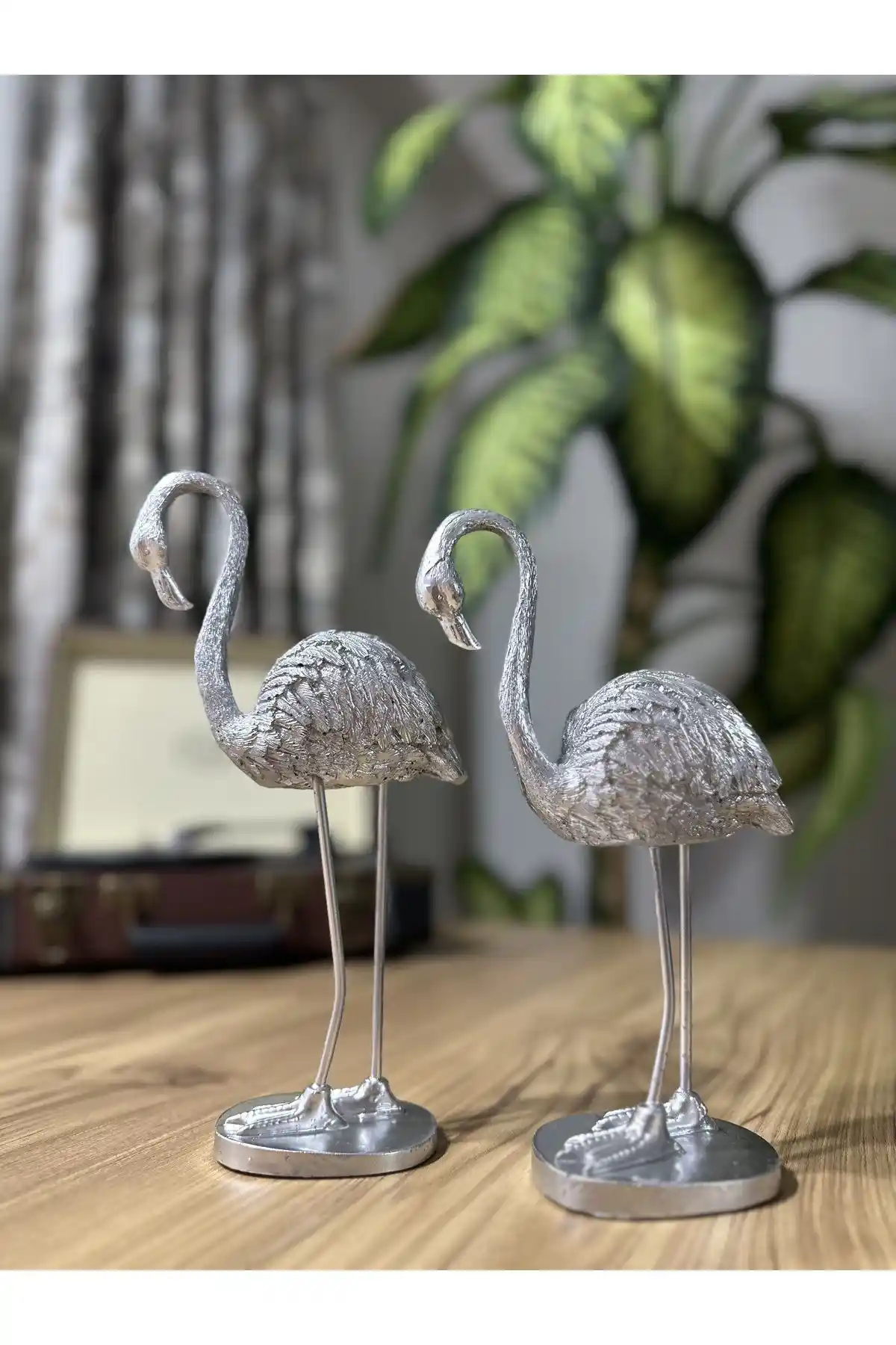 Migasan 2'li Gümüş Renk Flamingo Dekoratif Obje Seti Hakkında Bilgi