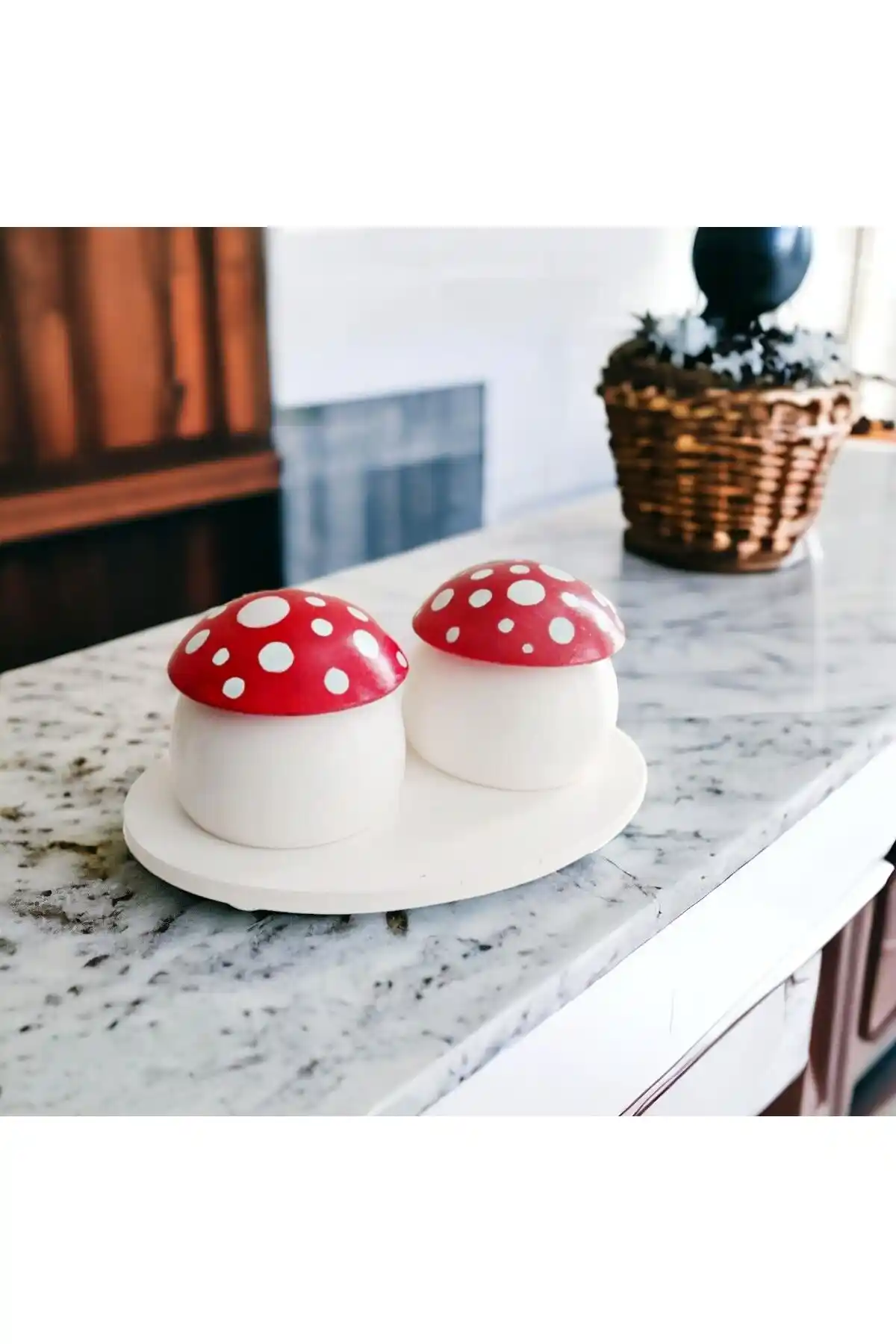 AksesuarMantar 2'li Tepsi Mumluk Takımı ile Modern Dekorasyon Fırsatları