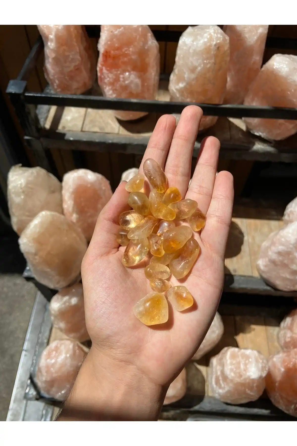 Asya Gems 5 Adet Sitrin Tamburlanmış Doğaltaş ile Evlerinize Estetik ve Doğallık Katın