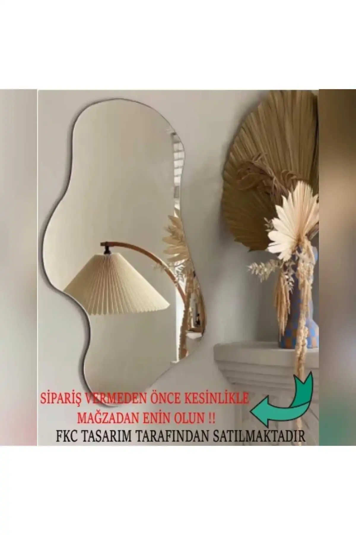 Fkctasarım Asimetrik Dalgalı Dekoratif Ayna İncelemesi ile Modern Ev Tasarımı
