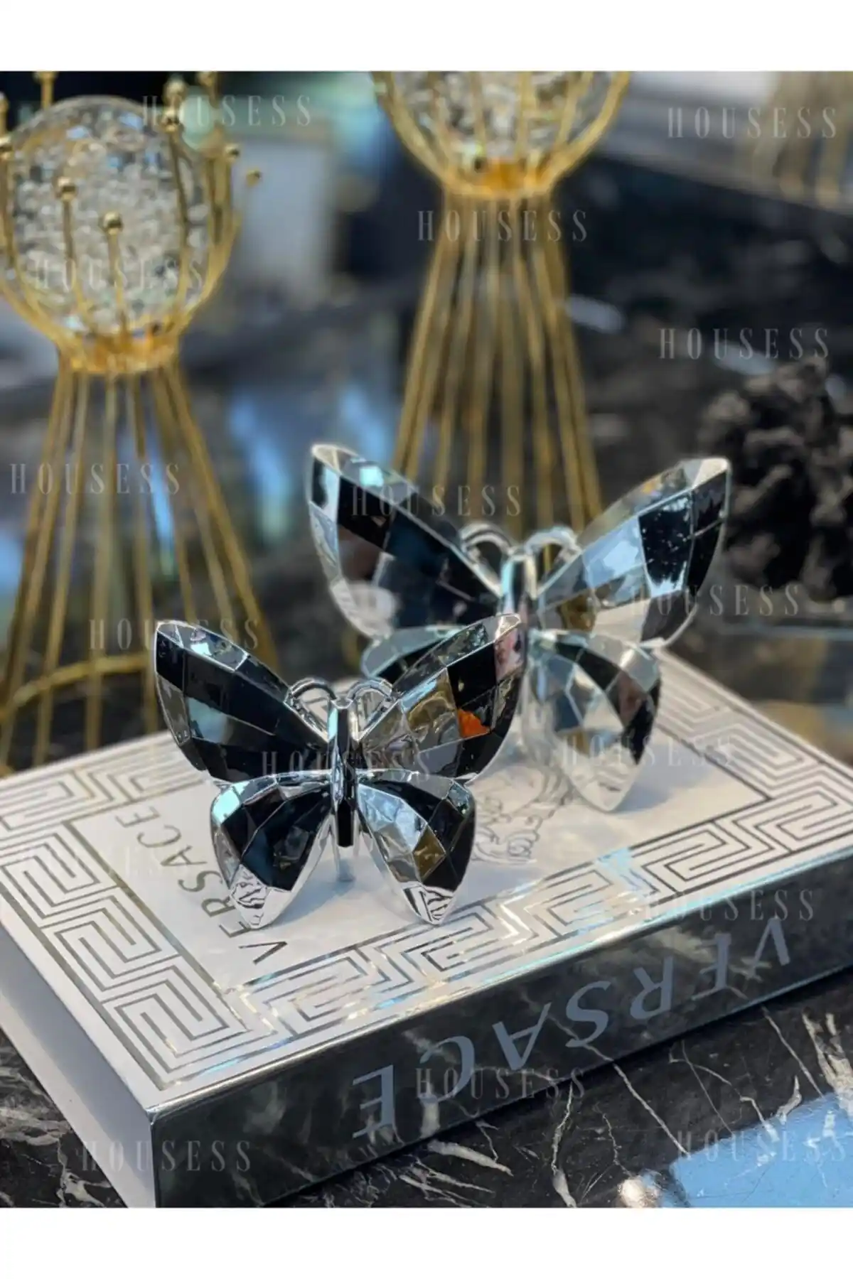 Housess Dekoratif 2'li Biblo A Kalite Kelebek Gümüş Mini Süs İncelemesi