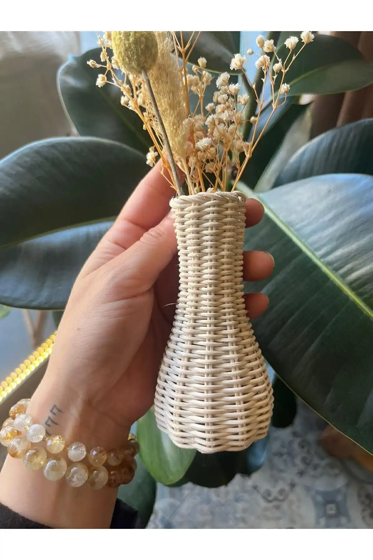 Modern Minimalist Rattan Bambu Vazo ile Dekorasyona Sanatsal Bir Dokunuş Katın