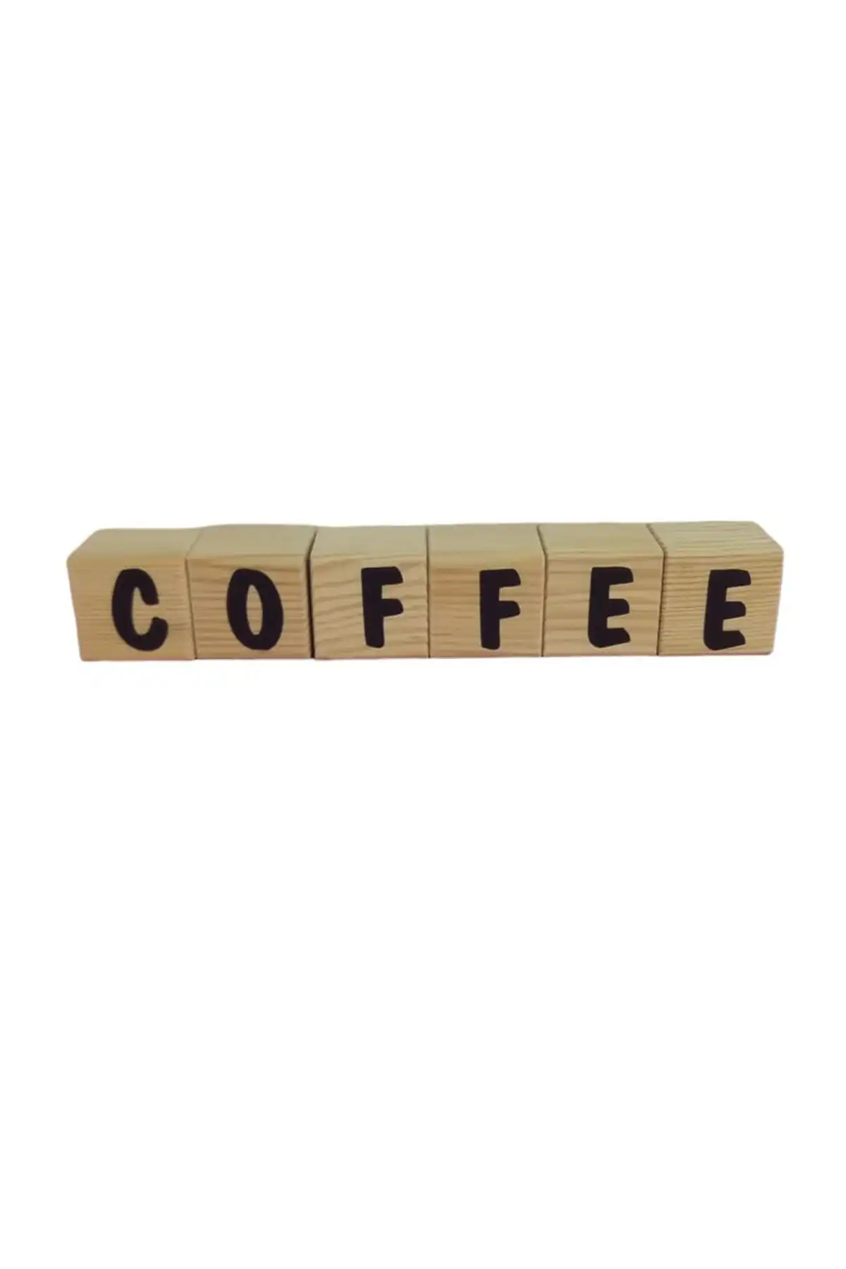 VegübaCOFFEE 6'lı Ahşap Küp Seti ile Ev Dekorasyonunu Zenginleştirin
