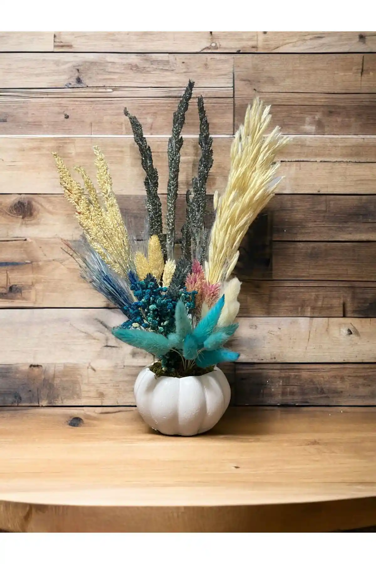 Yapay Buket ve Kuru Çiçeklerle Şıklığın Adı: Dekoratif Saksı Seti