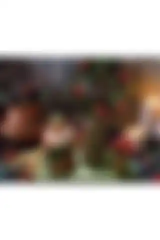 AlohamoraShop Tabaklı Yılbaşı Dekoratif Noel Baba Biblo Seti ile Evinizi Süleyin