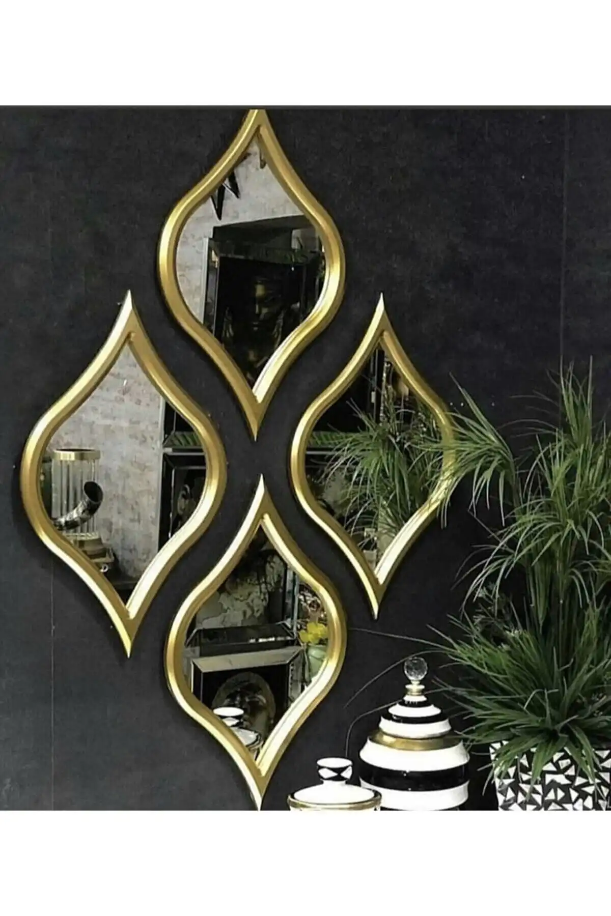 Dedeler Dekoratif Ahşap Damla Model Ayna: Modern İç Mekanlar için Şık Alternatif