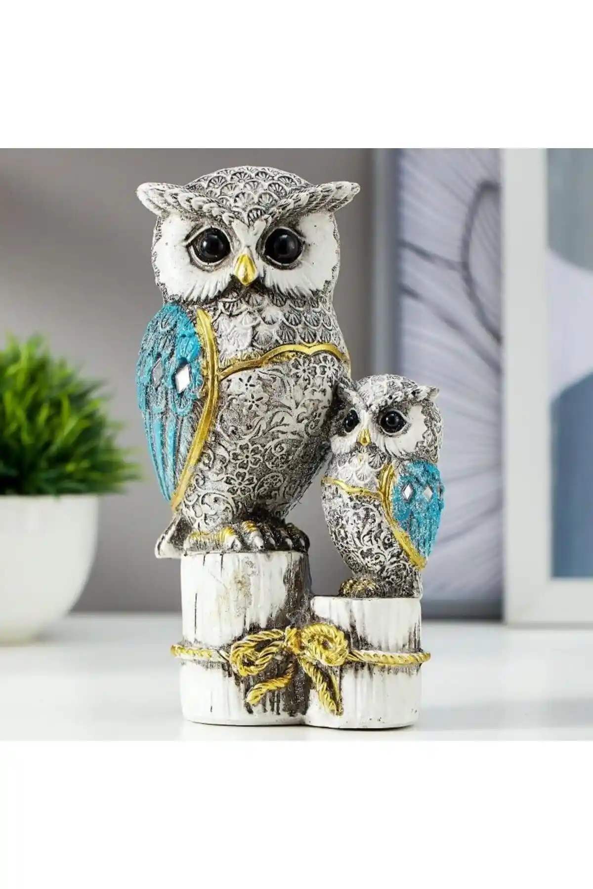 E-life Shop 2'li Baykuş Biblo Seti ile Estetik ve Fonksiyonel Dekorasyon