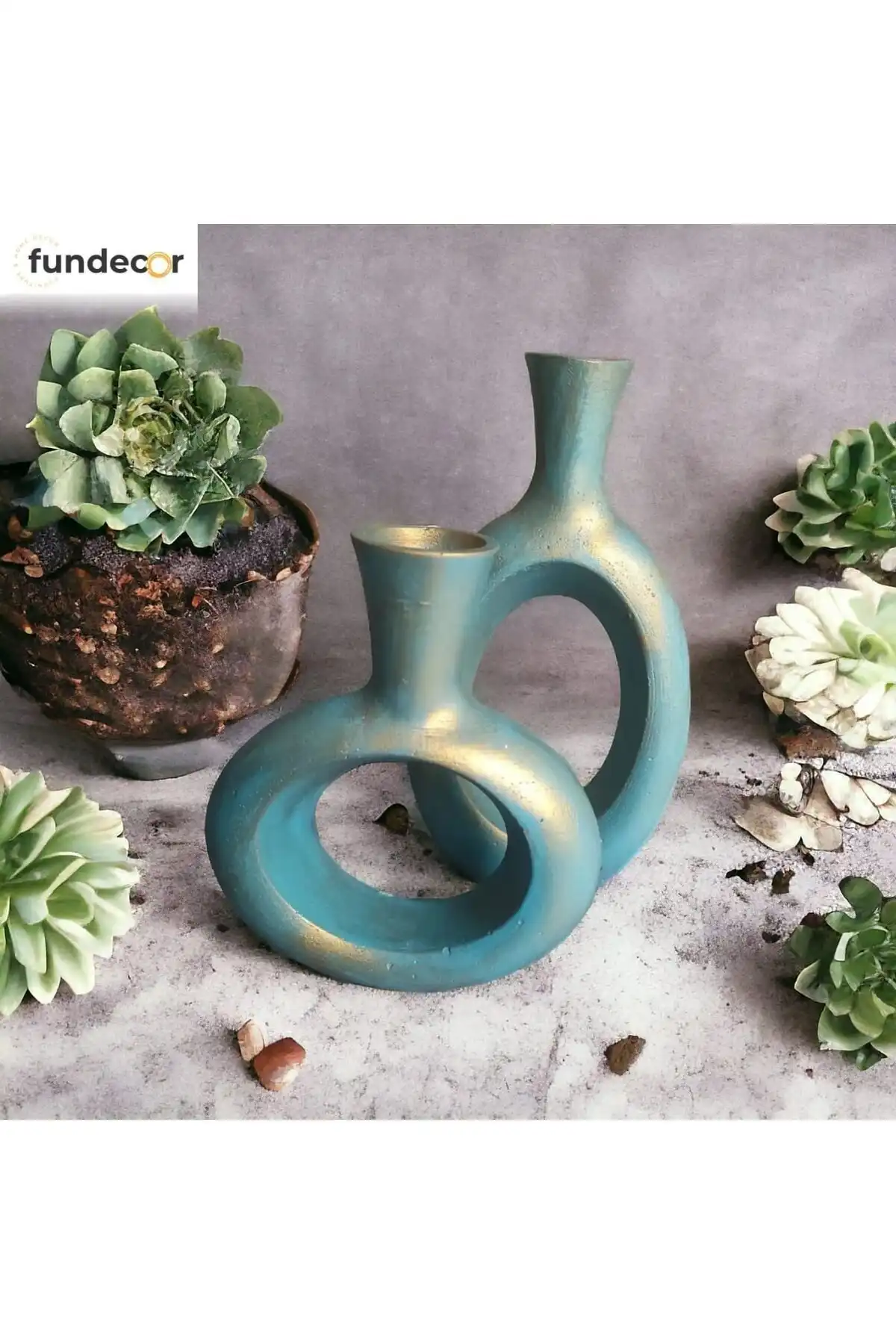 FUNDECOR Vazo İkili Seti: Modern ve Fonksiyonel Dekorasyon İçin Şık Seçenek