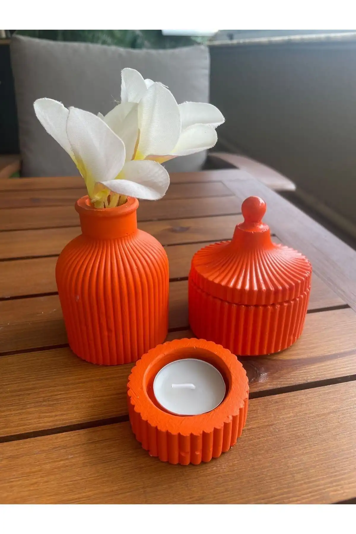 Modern Estetik ve Fonksiyonellik Sunan Beton Dekoratif Set