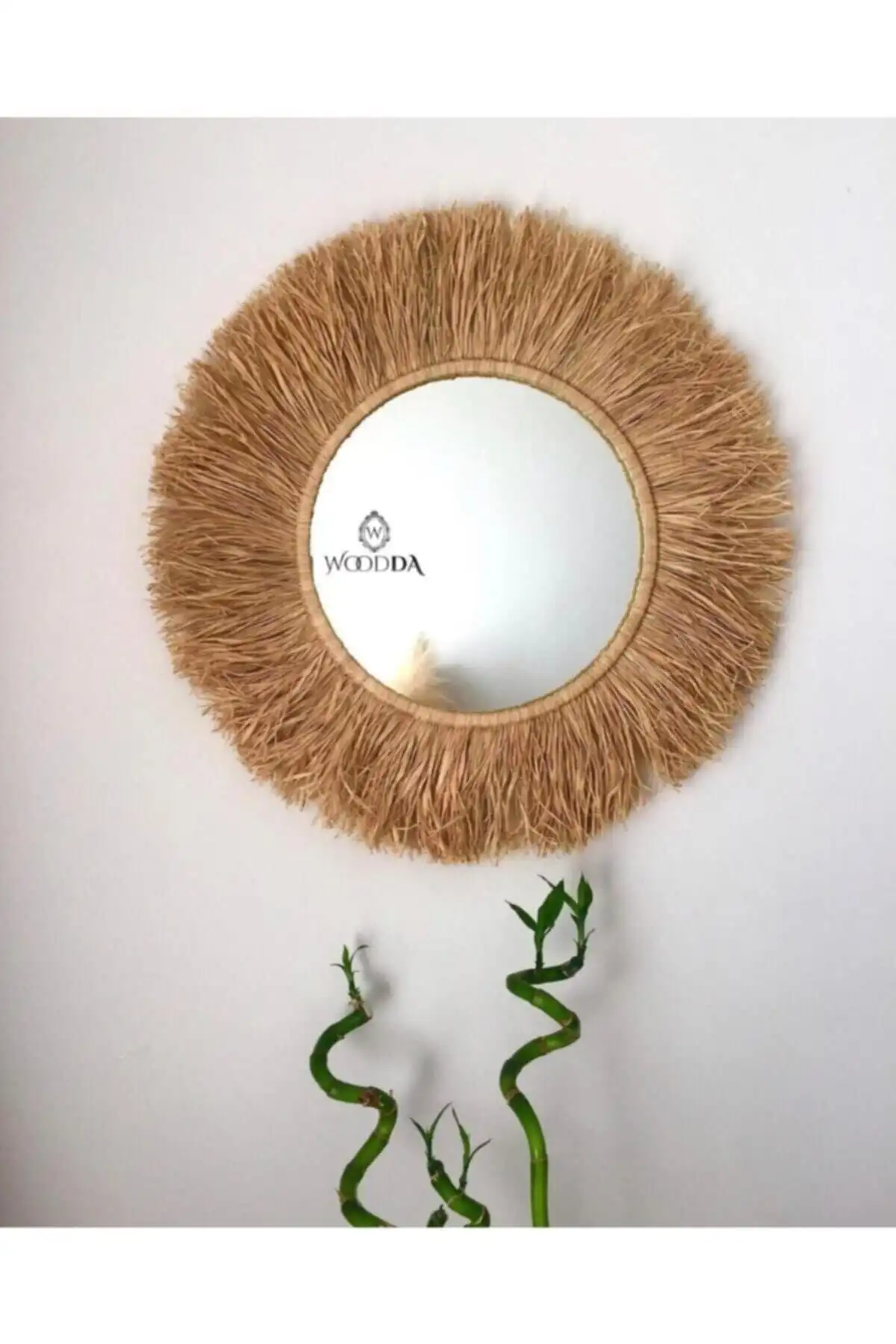 MY Golden Beauty Rafya Duvar Style 45 Cm: Şık ve Fonksiyonel Makyaj Aynası