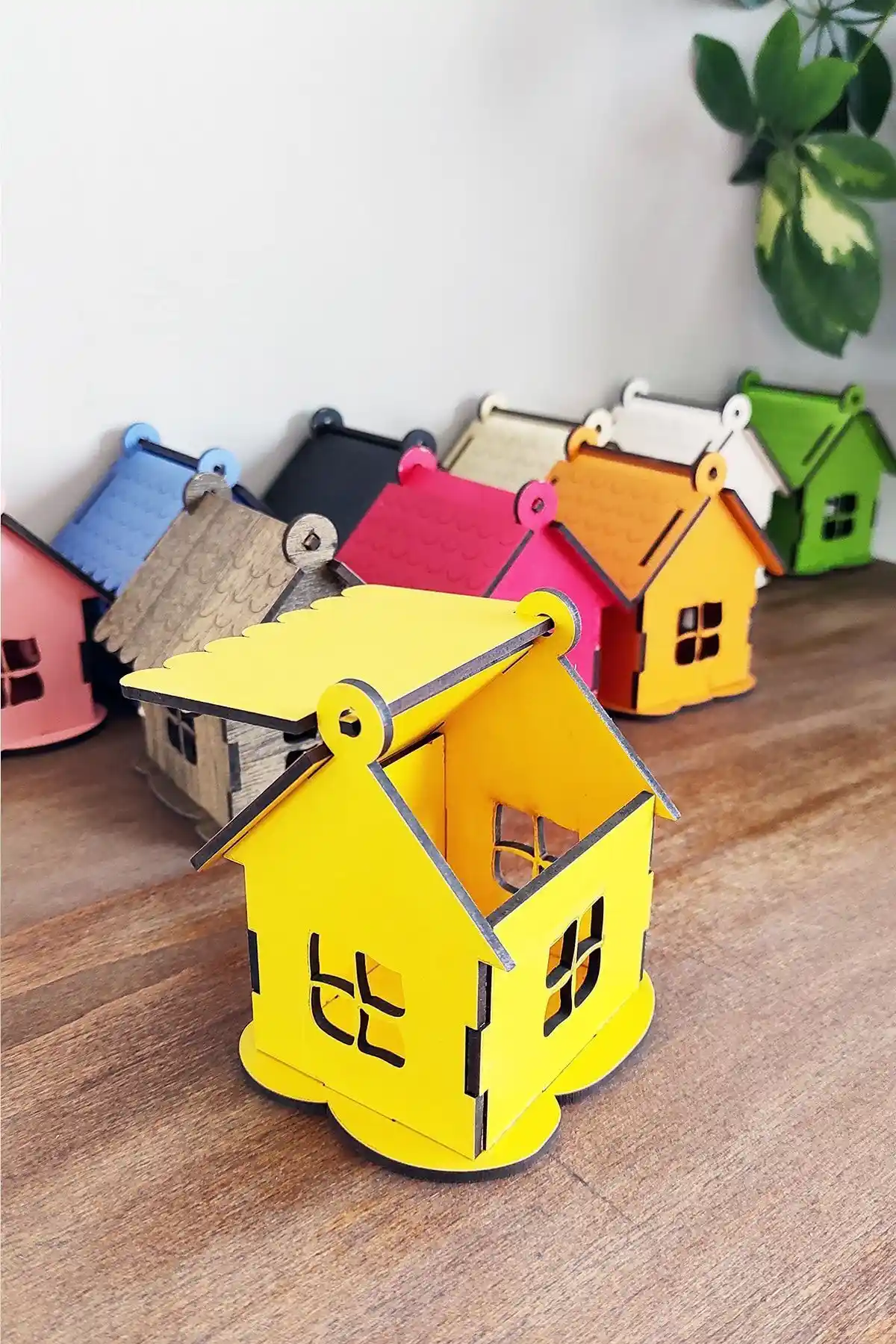 Woodsia Ev Şeklinde Ahşap Dekoratif Kutu Seti ile Estetik ve Fonksiyona Katkı Sağlayın