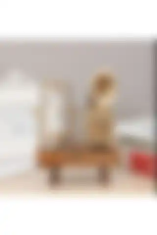 Hediye Concepti Ahşap Antika Tasarımlı Gramofon ve Kum Saati ile Estetik Dokunuş
