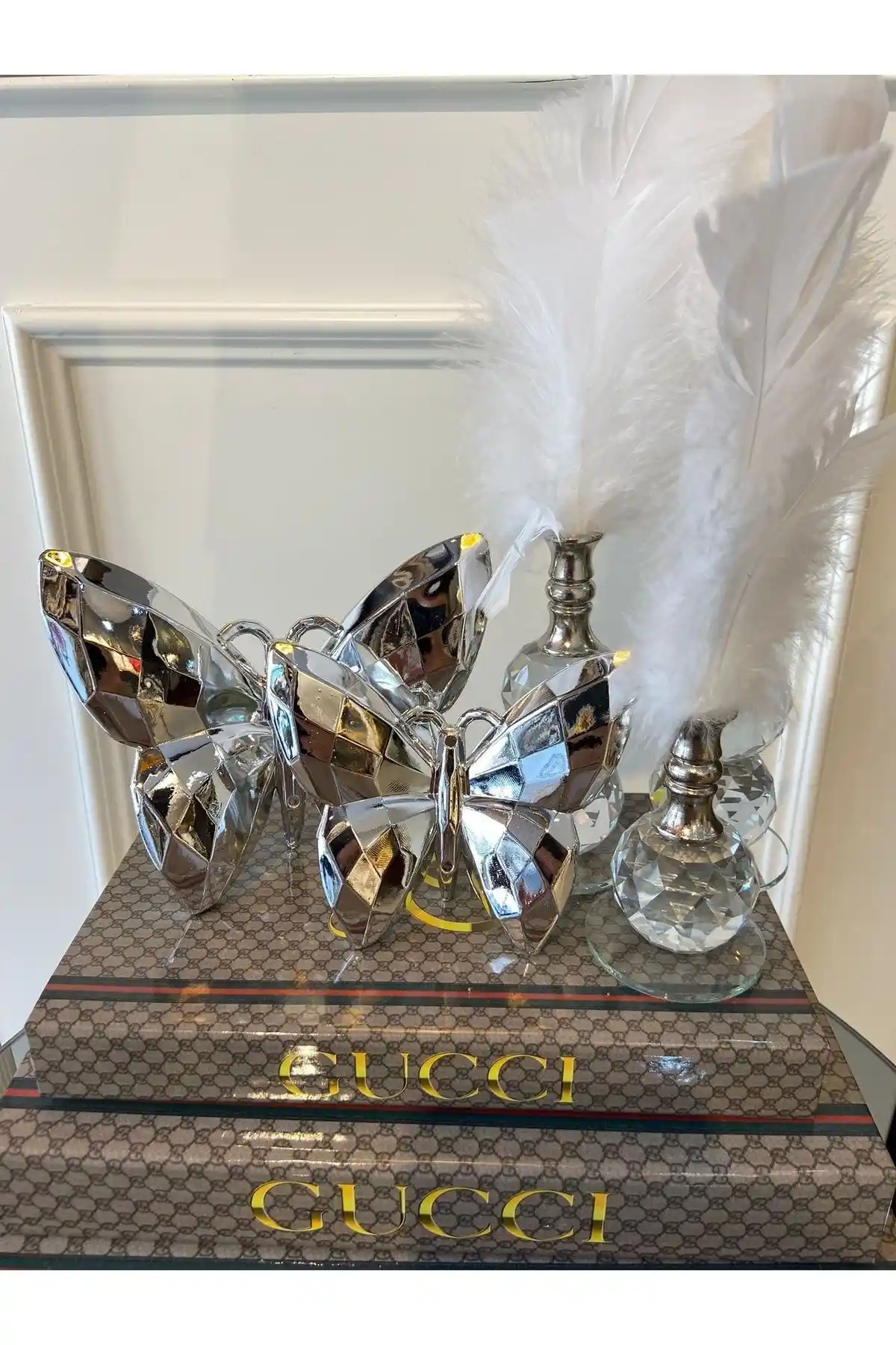 Lareshome İkili Gri Kelebek Biblo ile Modern ve Şık Dekorasyon Fırsatları