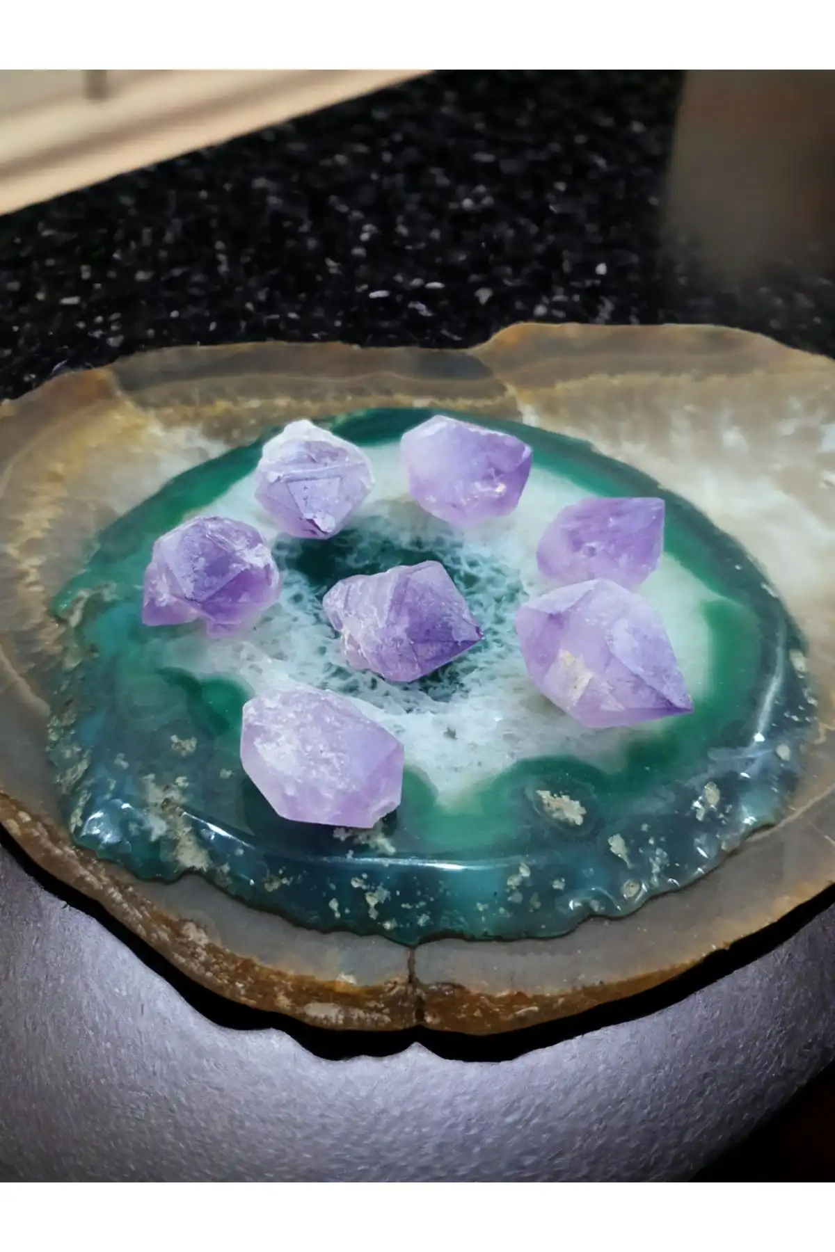 NBS Beautiful Naturel Stones Ametist Gerçek Ham Parça ile Ev Dekorasyonu