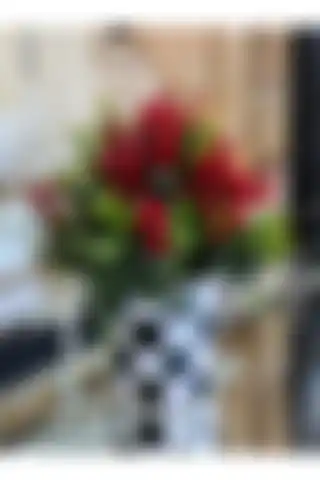 TASARIMHMODA Kırmızı Kokinalı Damalı Vazo ile Estetik ve Fonksiyonellik
