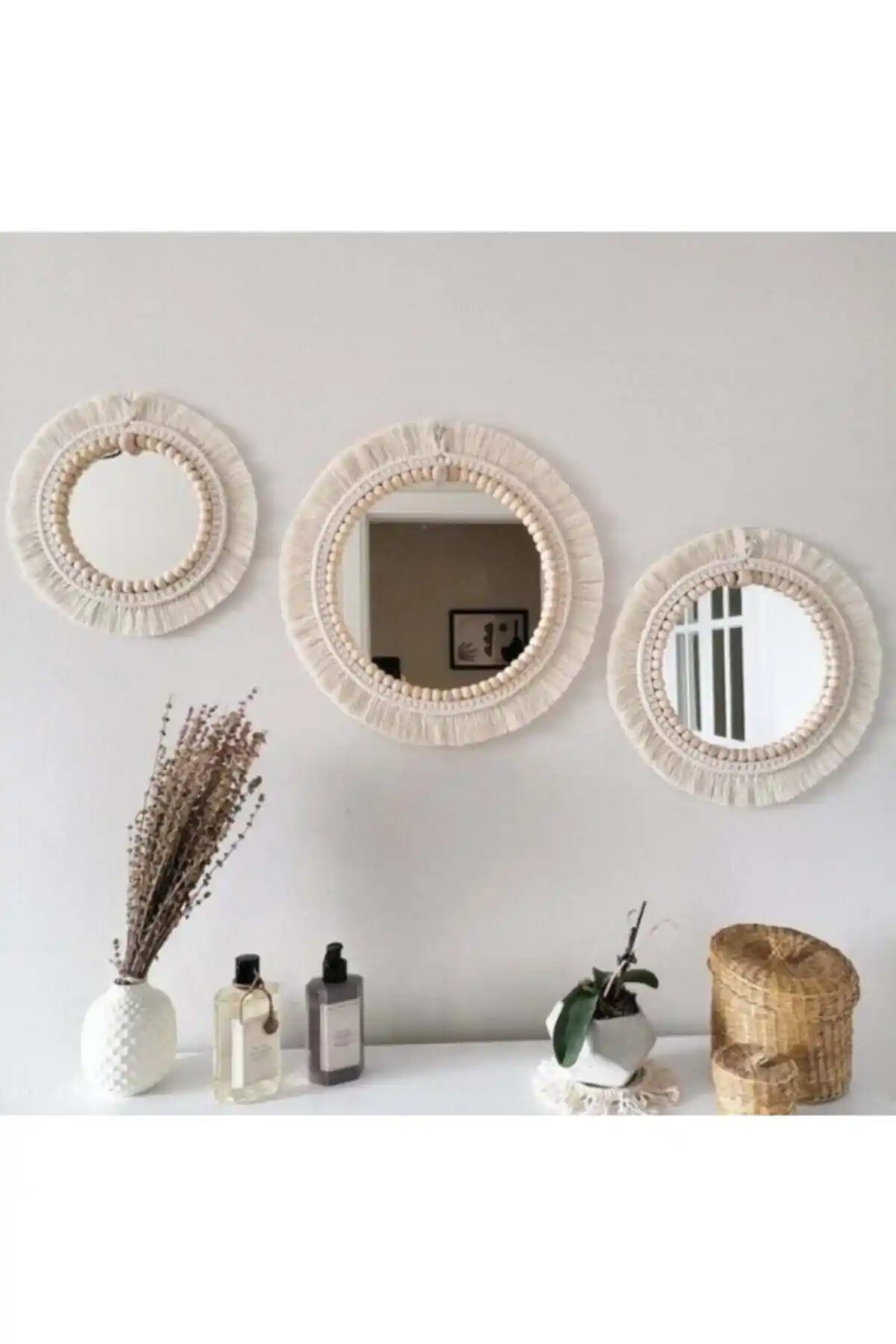 Calliope 1 Adet Boho Aynası ile Evinizde Doğal Bir Dokunuş Yaratın