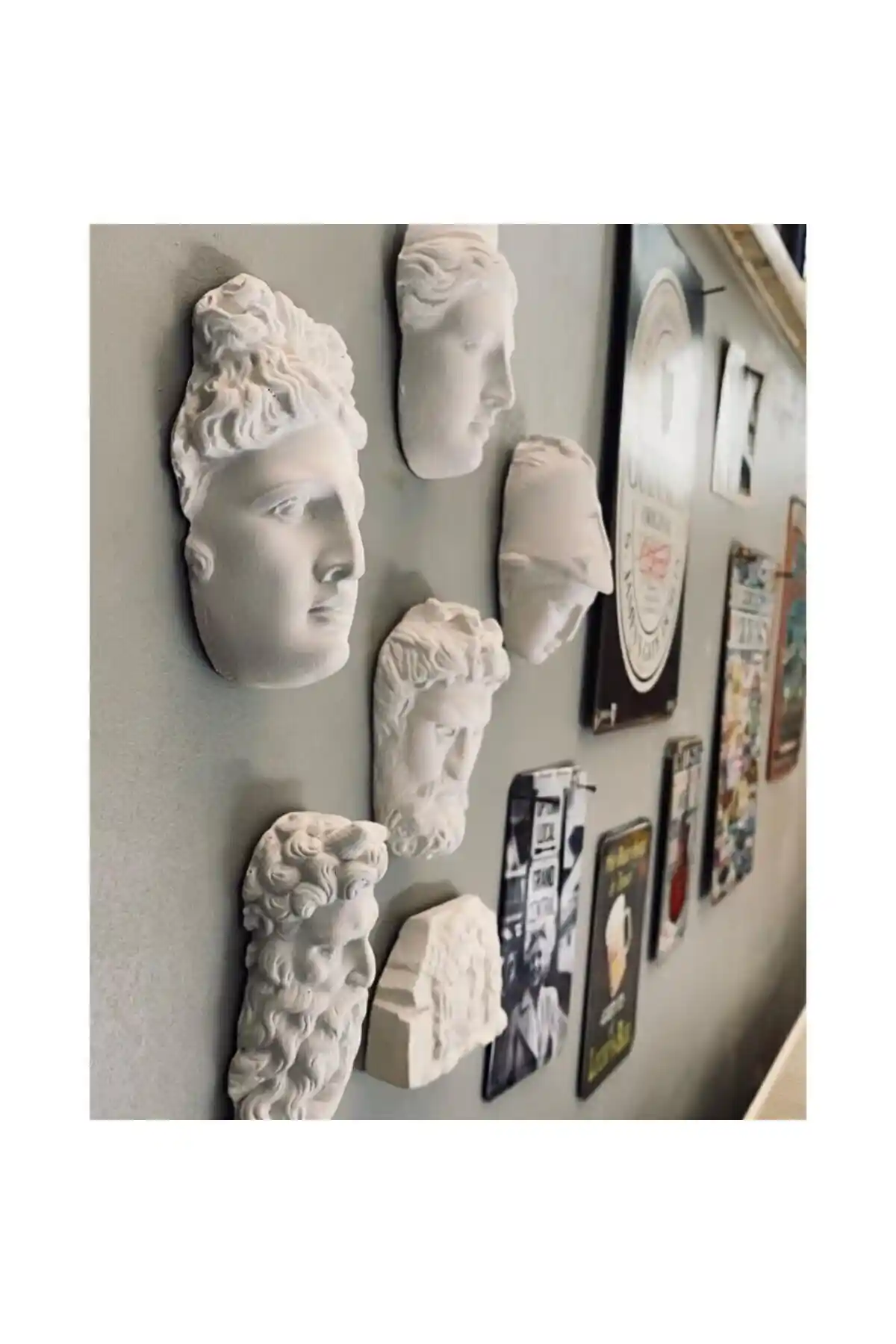 Hobimarketimsanat'tan Modern Tasarımlarla Estetik Mitolojik Duvar Büstleri Seti