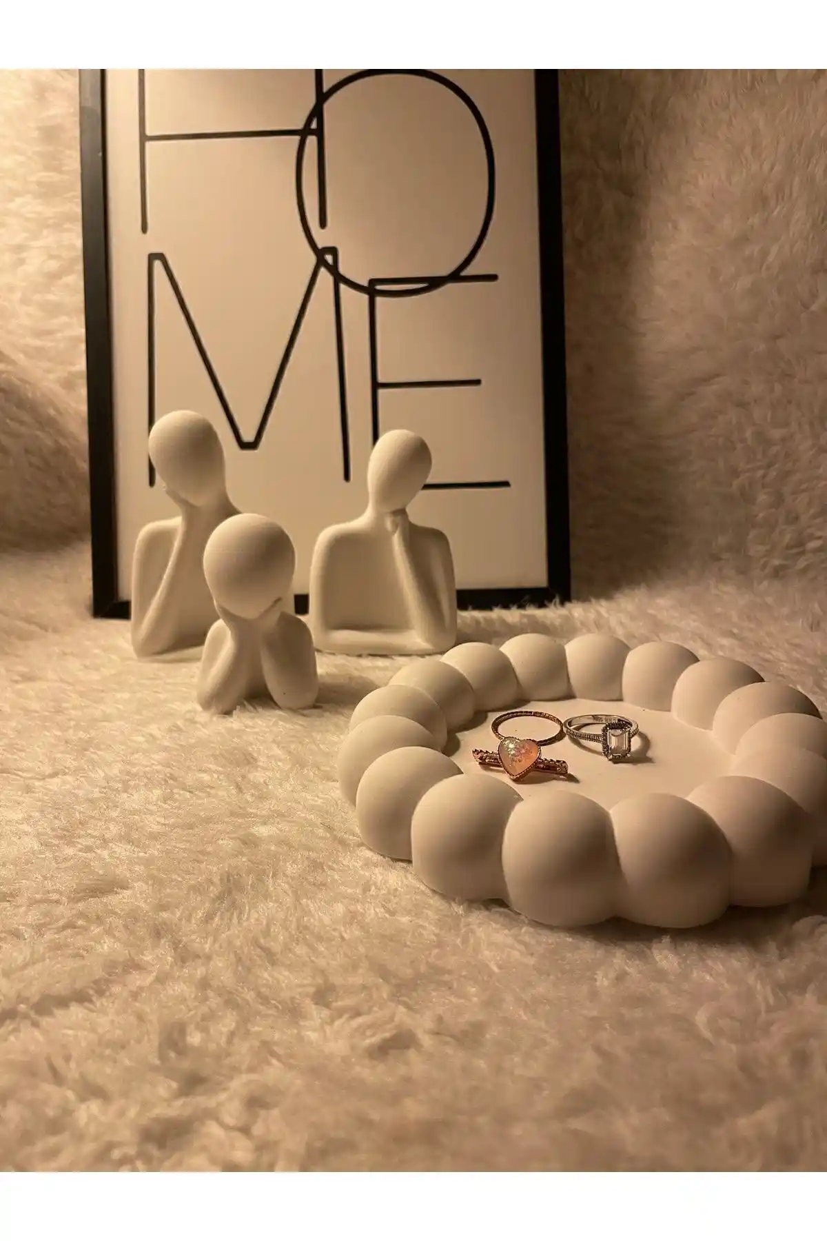 KUMS DESIGN Aile Sevgili Obje Biblo & Bubble Organizer Takı Tabağı ile Evinizi Şıklıkla Dönüştürün