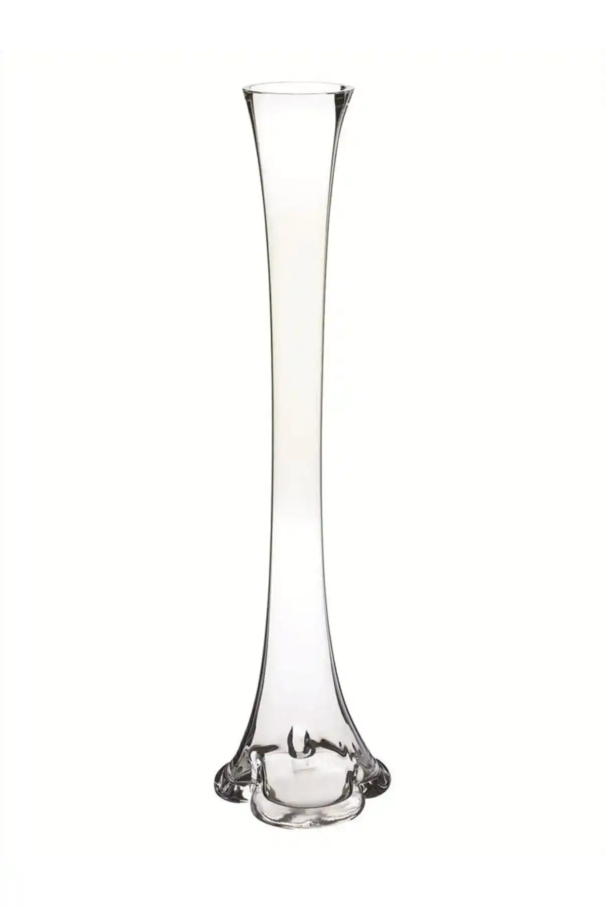 Lilac Home 80 Cm Uzun Fil Ayağı Cam Vazo ile Şıklığı Mekânınıza Taşımak