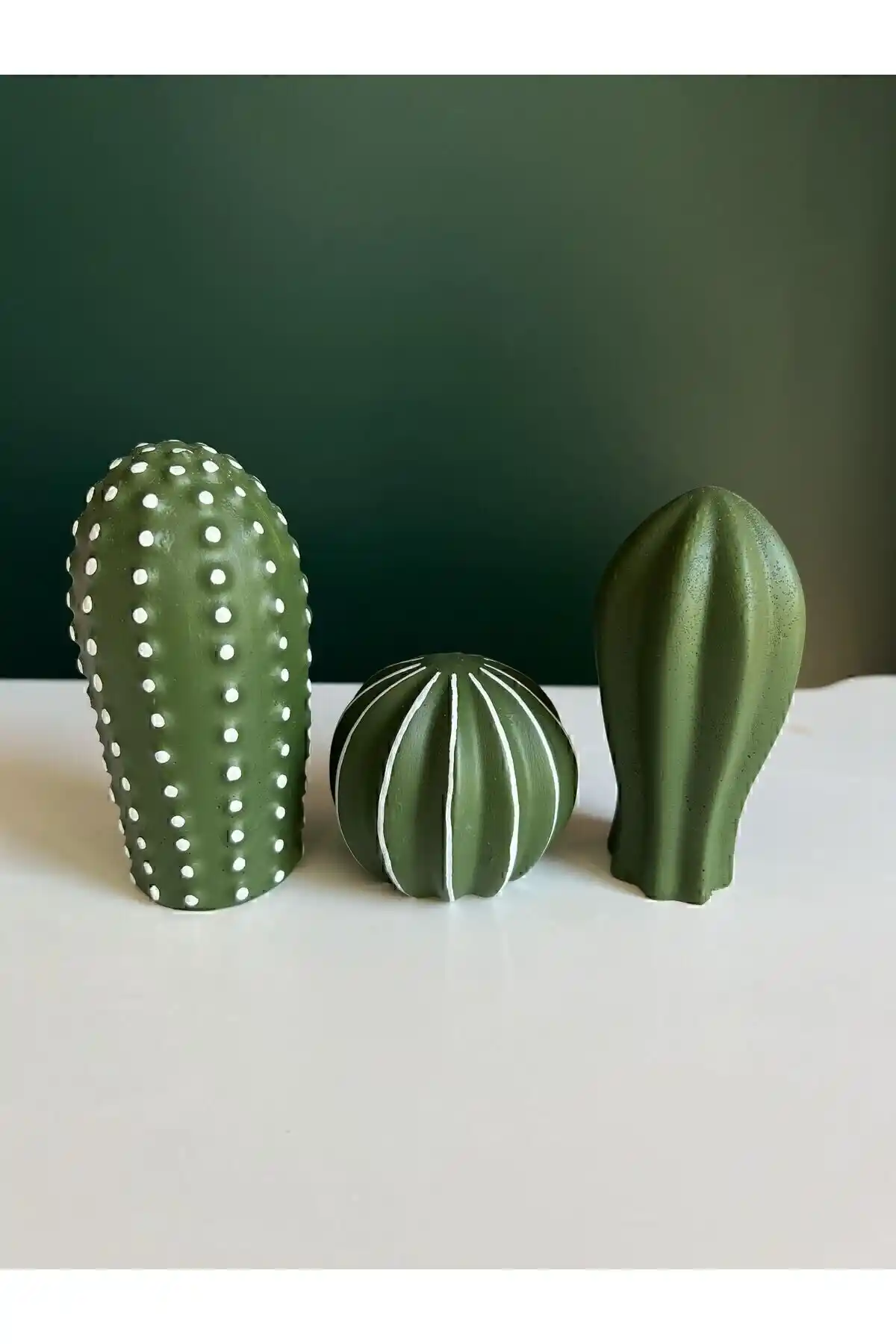 MozzArtDekoratif 3'lü Kaktüs Biblo: Şıklık ve Doğallığın Buluşması